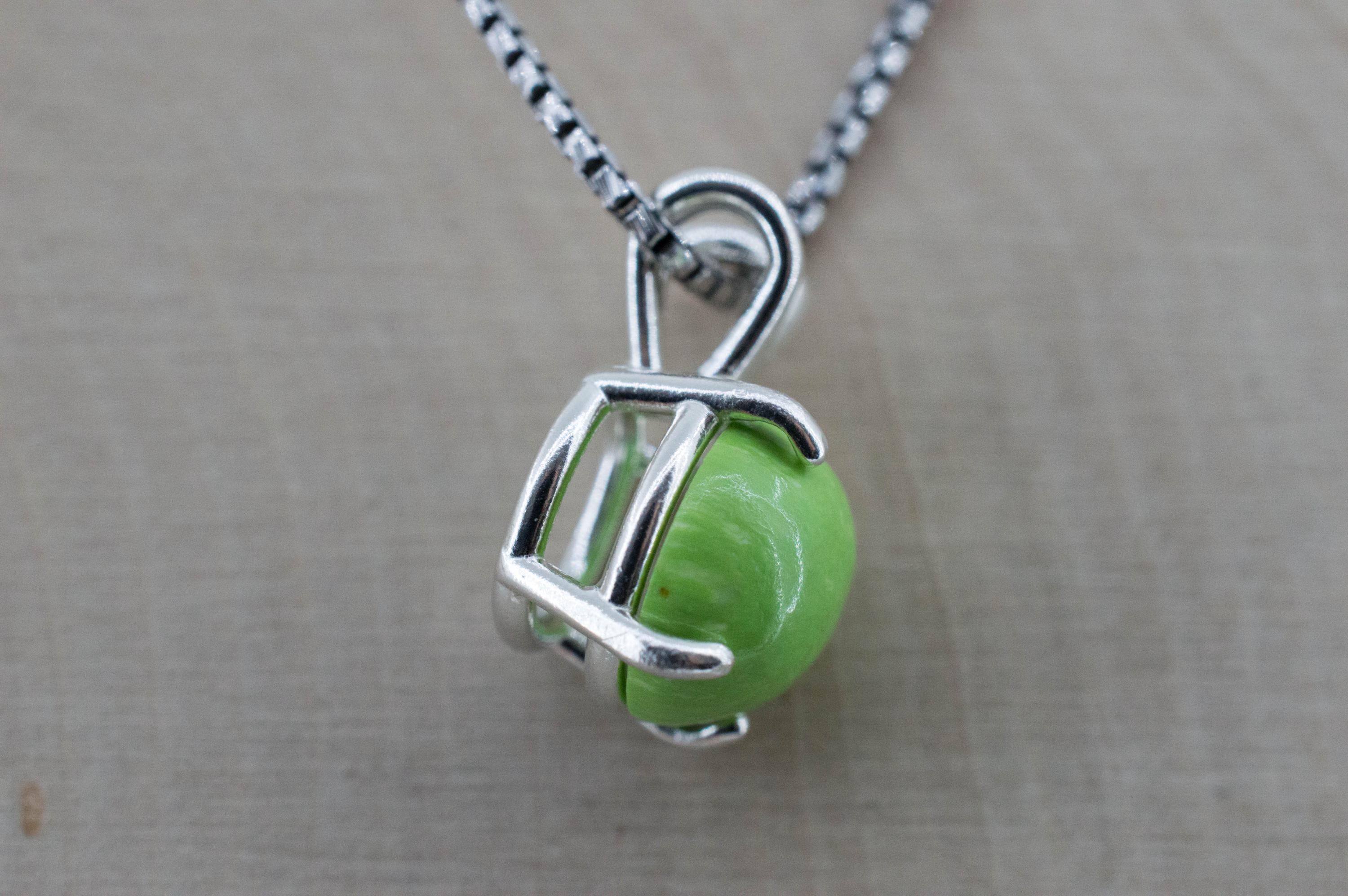 Gaspetite Pendant; Natural Untreated Australian Gaspeite; 4.500cts - Mark Oliver Gems