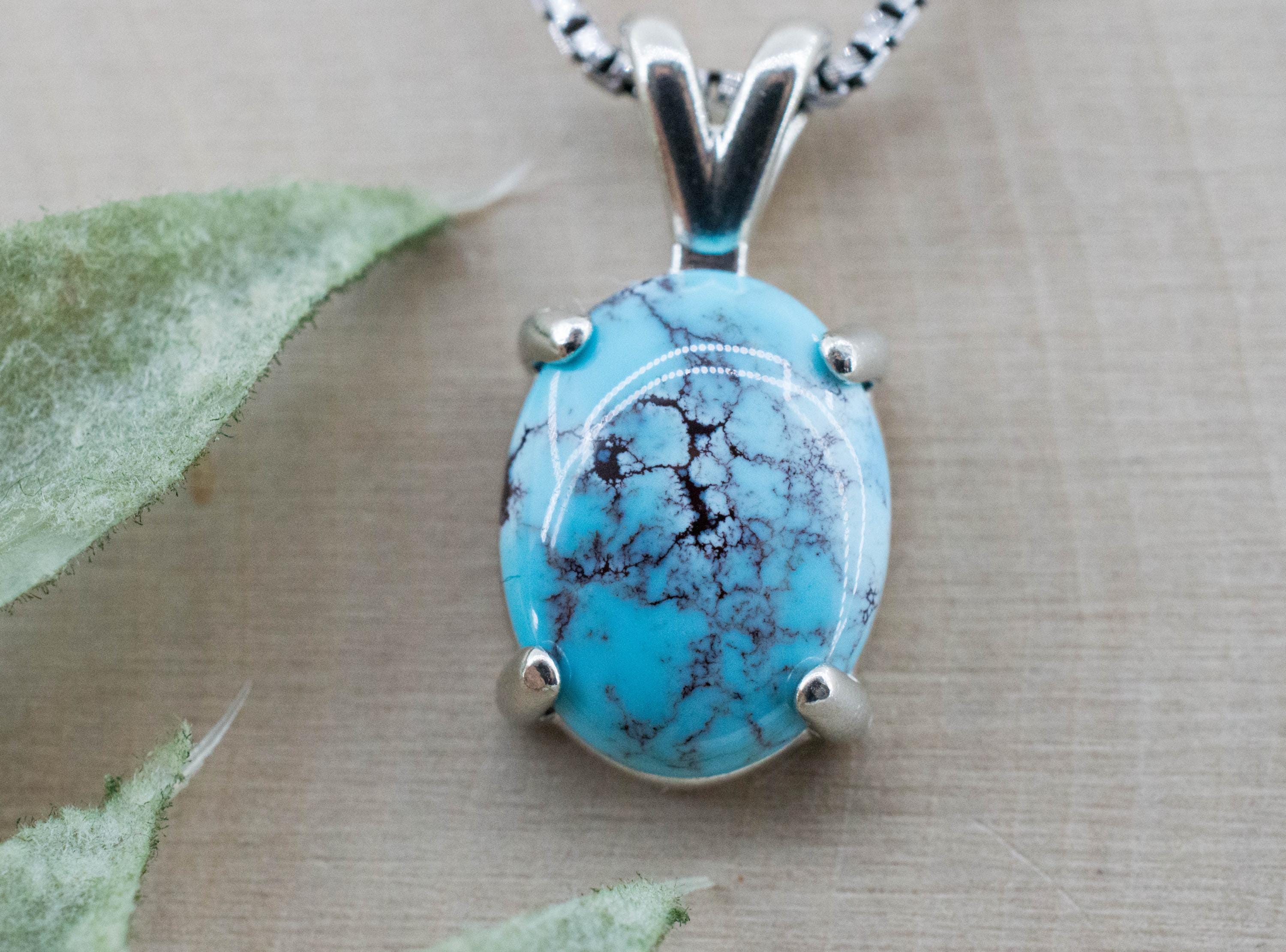 Golden Hills Turquoise Pendant, Natural Untreated Kazakhstan Turquoise; 3.995cts - Mark Oliver Gems
