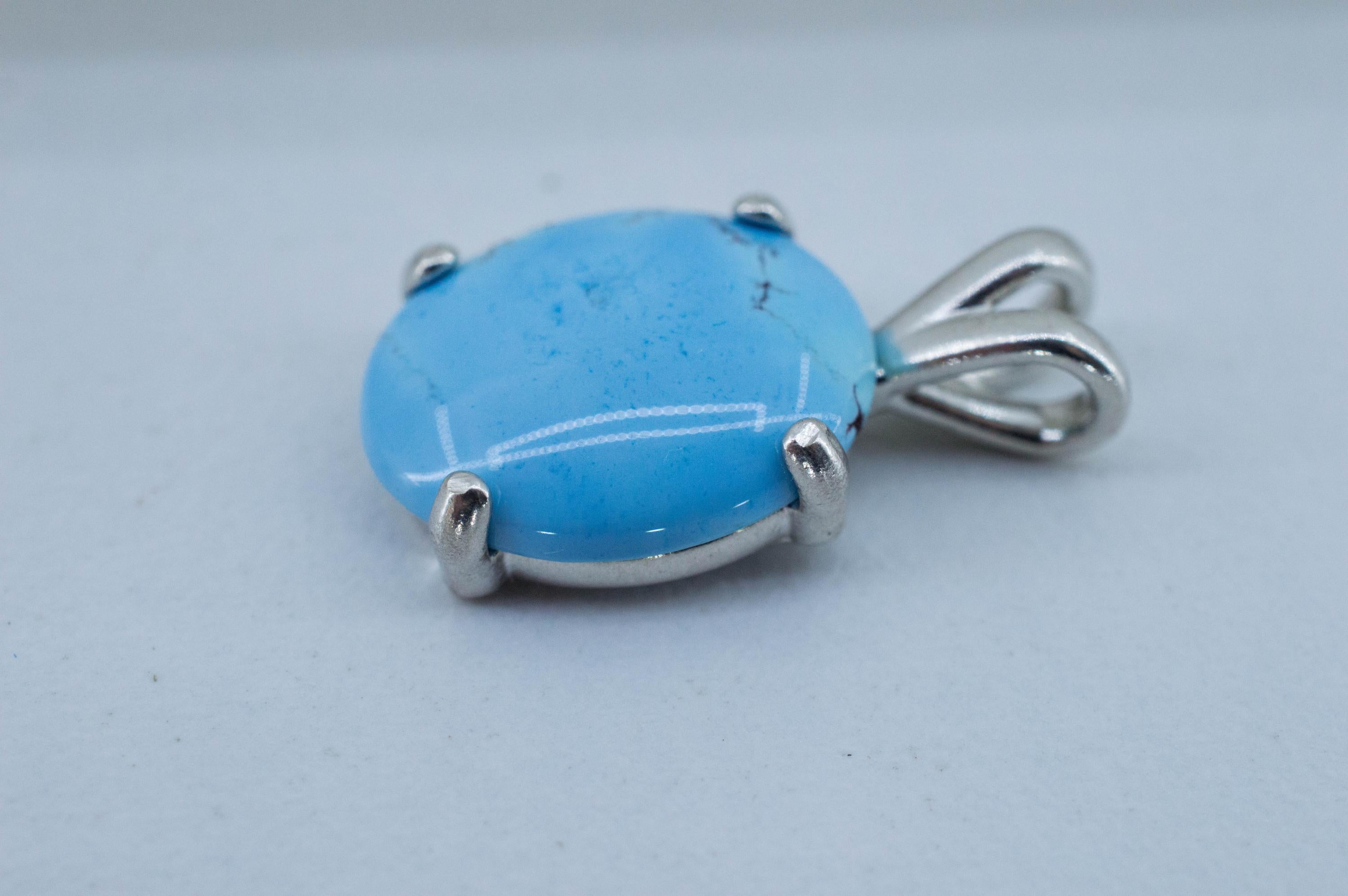 Golden Hills Turquoise Pendant, Natural Untreated Kazakhstan Turquoise; 4.195cts - Mark Oliver Gems