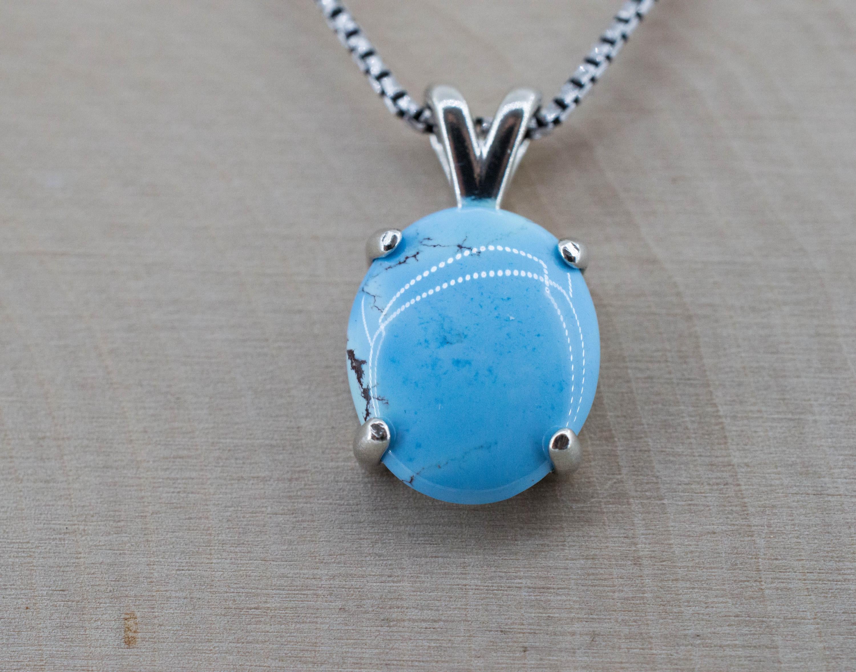 Golden Hills Turquoise Pendant, Natural Untreated Kazakhstan Turquoise; 4.195cts - Mark Oliver Gems
