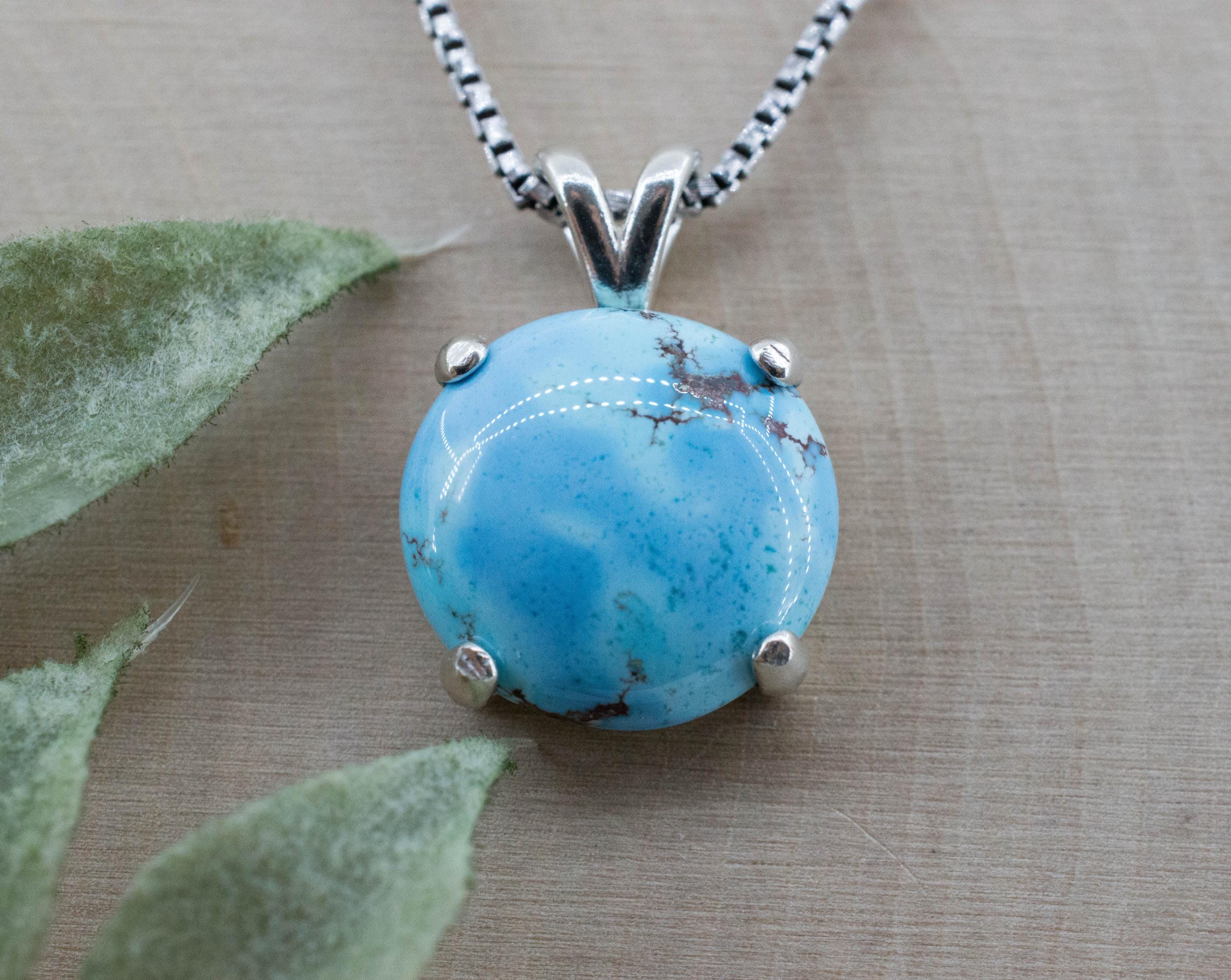 Golden Hills Turquoise Pendant, Natural Untreated Kazakhstan Turquoise; 6.795cts - Mark Oliver Gems