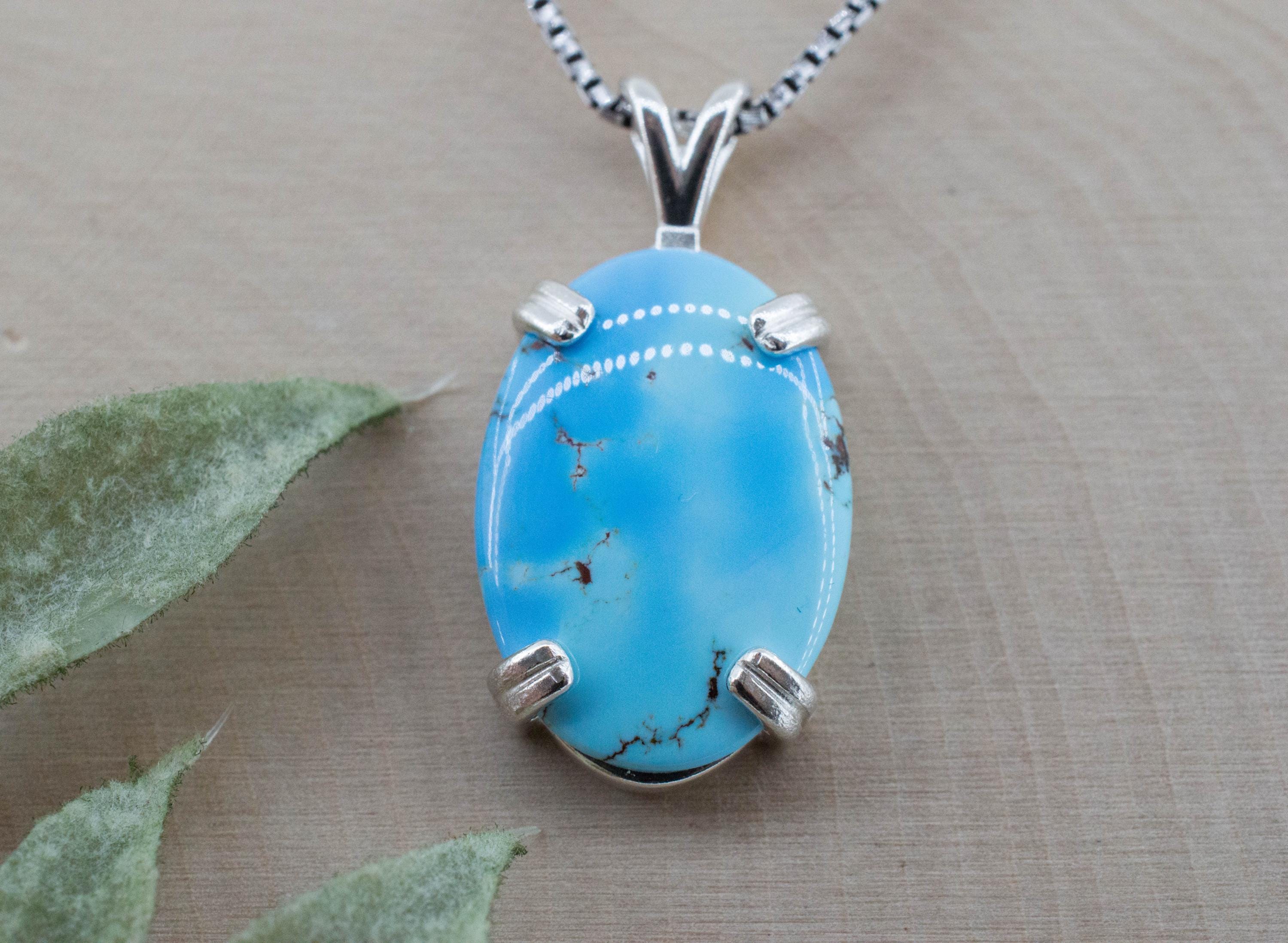 Golden Hills Turquoise Pendant, Natural Untreated Kazakhstan Turquoise; 7.130cts - Mark Oliver Gems