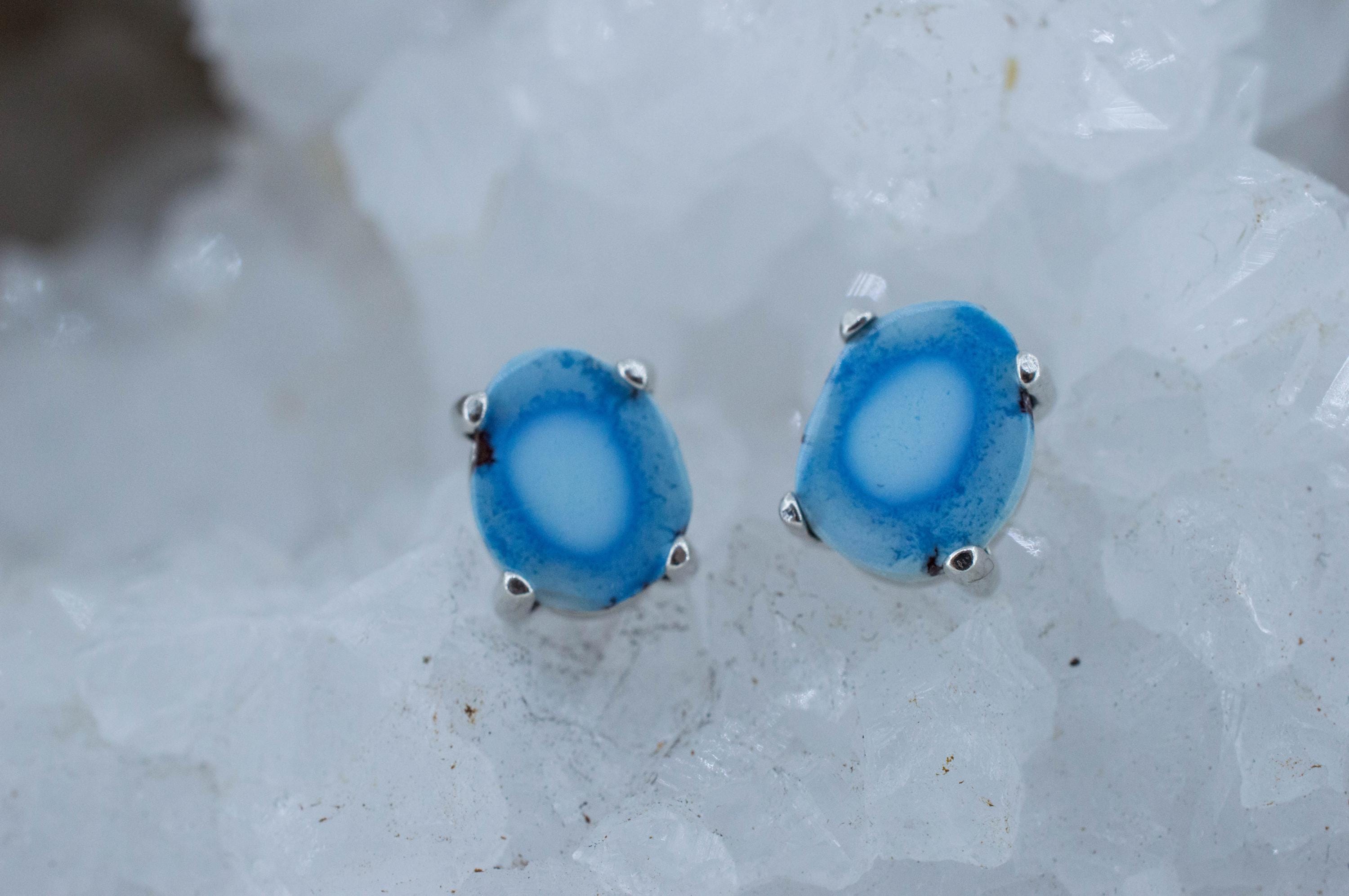 Golden Hills Turquoise Earrings, Natural Untreated Kazakhstan Turquoise; 3.060cts - Mark Oliver Gems