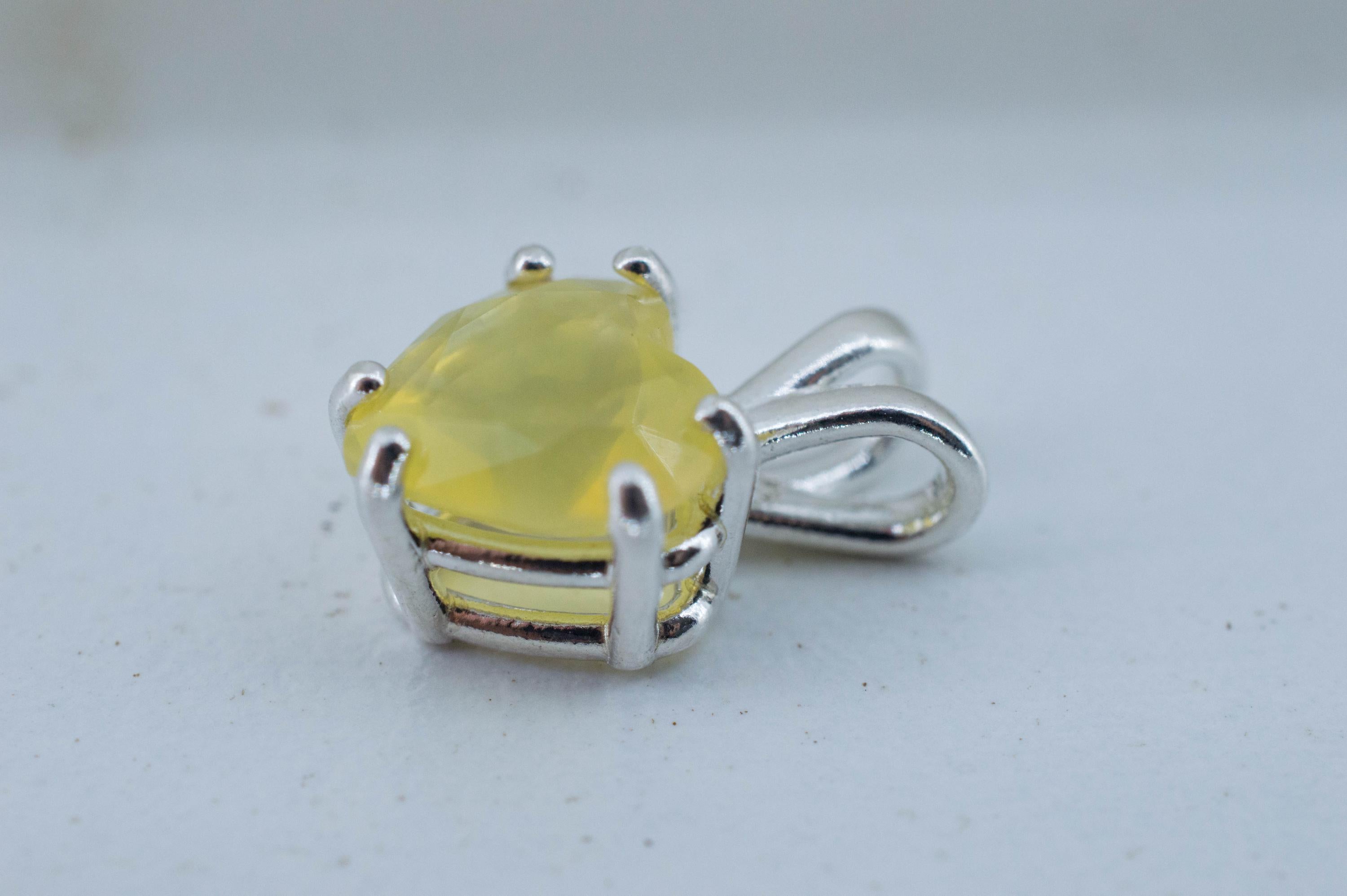 Yellow Opal Pendant, Natural Untreated Tanzania Opal; 1.935cts - Mark Oliver Gems