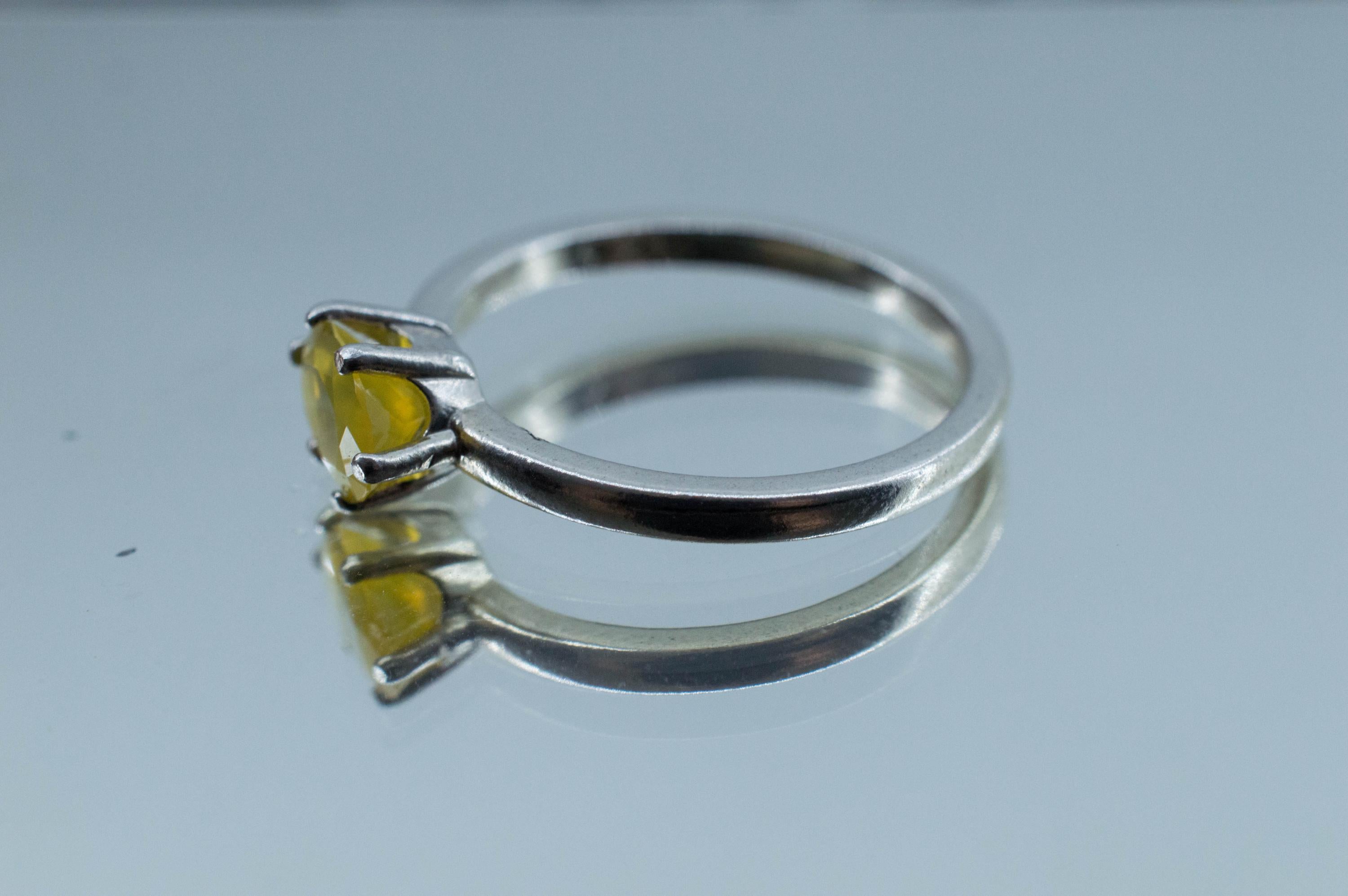 Yellow Opal Ring, Natural Untreated Tanzania Opal; 0.555cts - Mark Oliver Gems