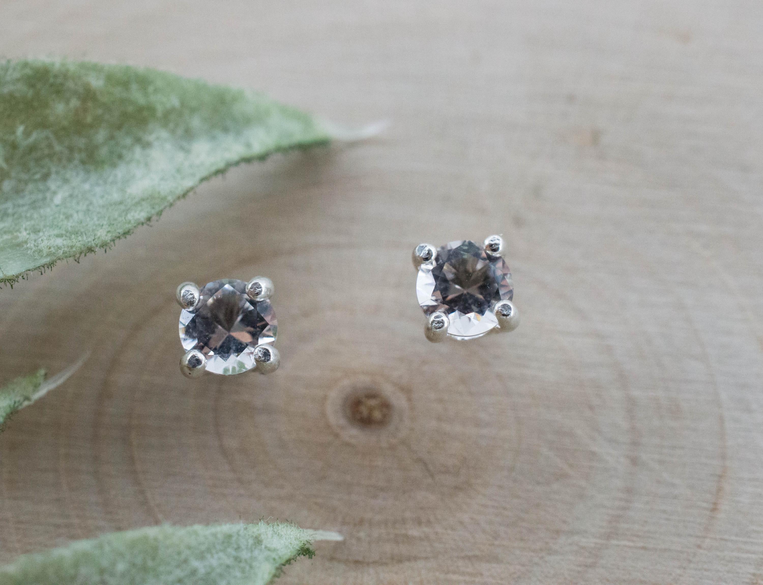 Goshenite Earrings; Natural Untreated Brazil Beryl; 0.460cts - Mark Oliver Gems