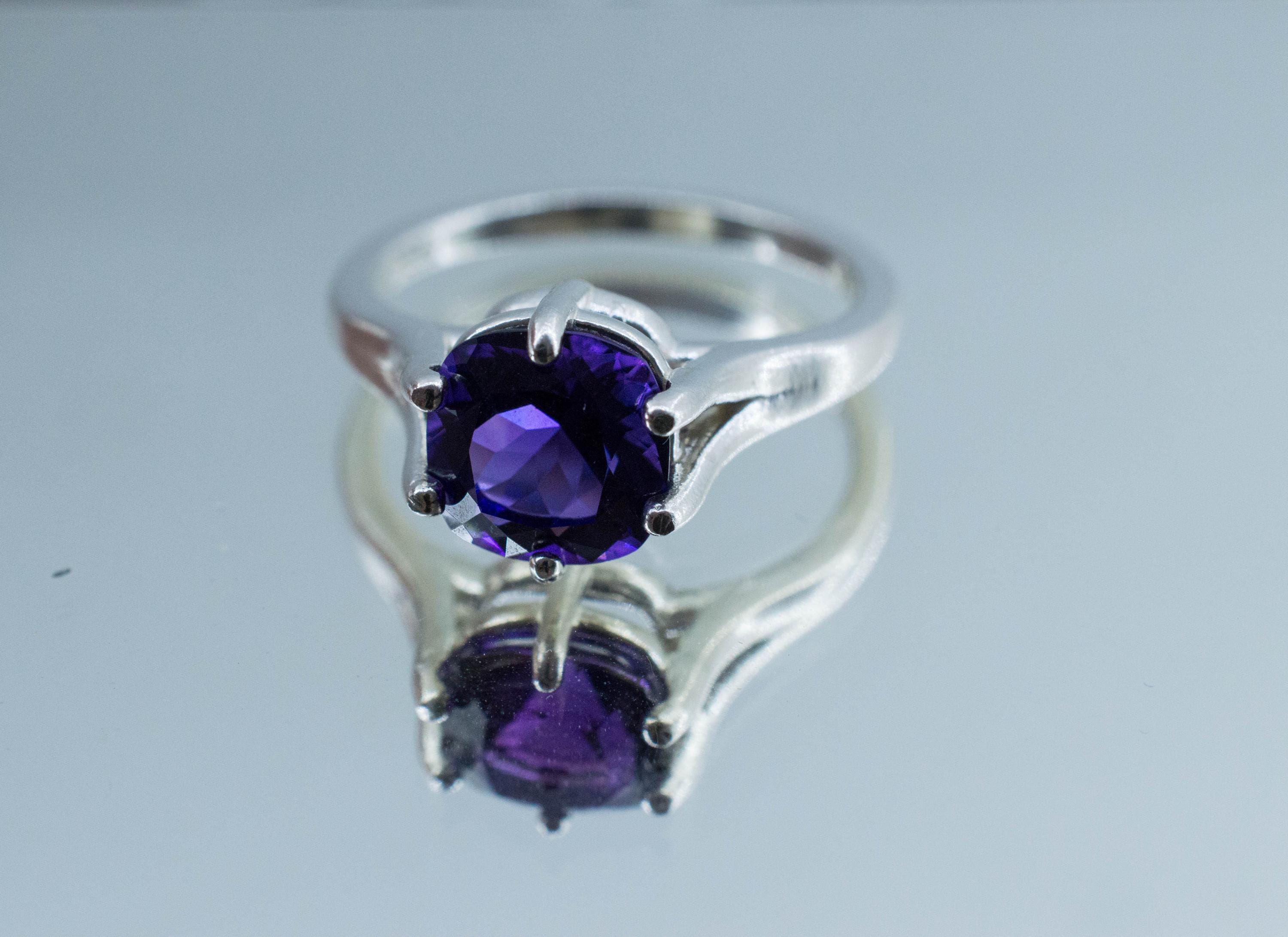 Amethyst Ring; Natural Untreated Uruguay Amethyst; 1.830cts - Mark Oliver Gems