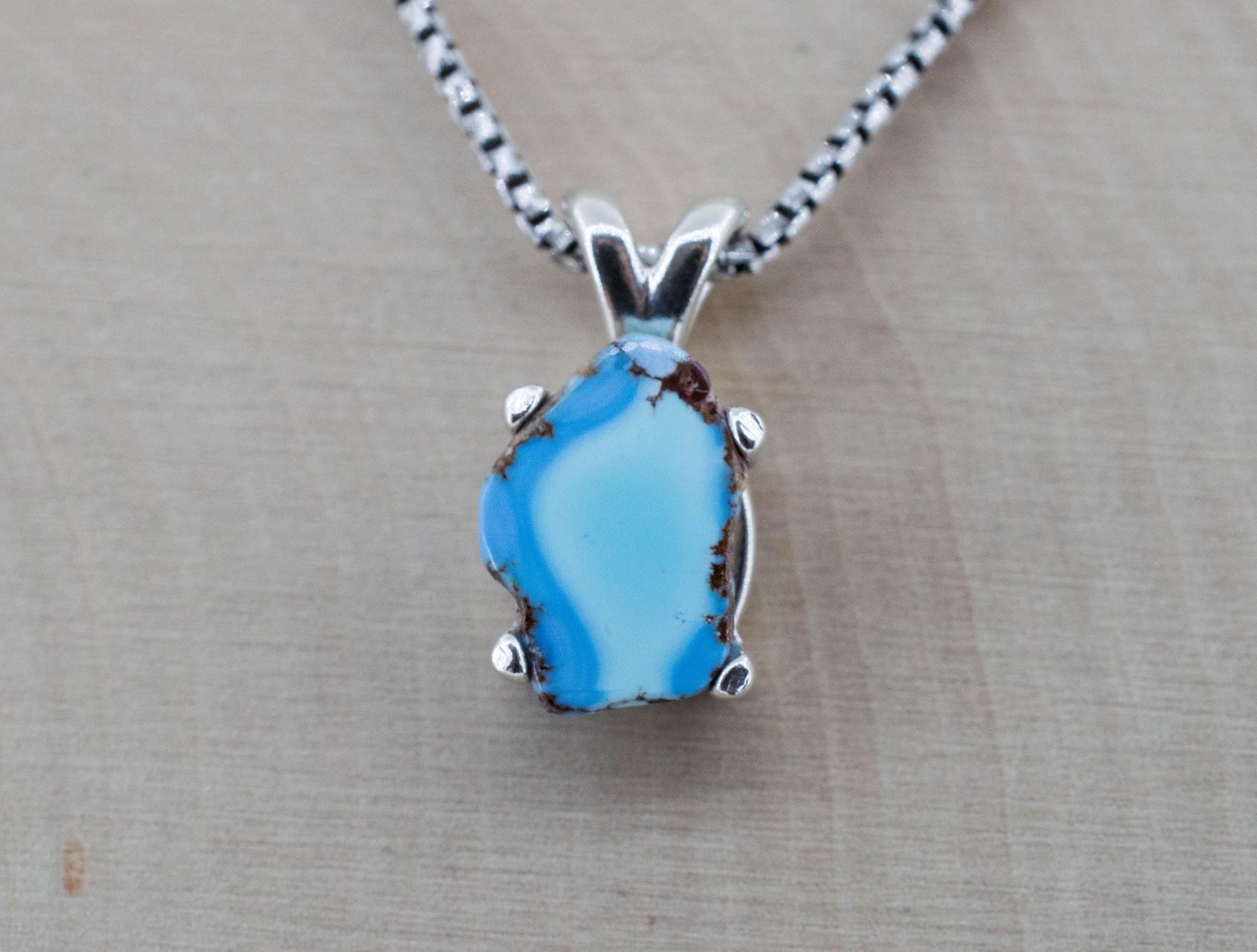 Golden Hills Turquoise Pendant, Natural Untreated Kazakhstan Turquoise; 2.145cts - Mark Oliver Gems