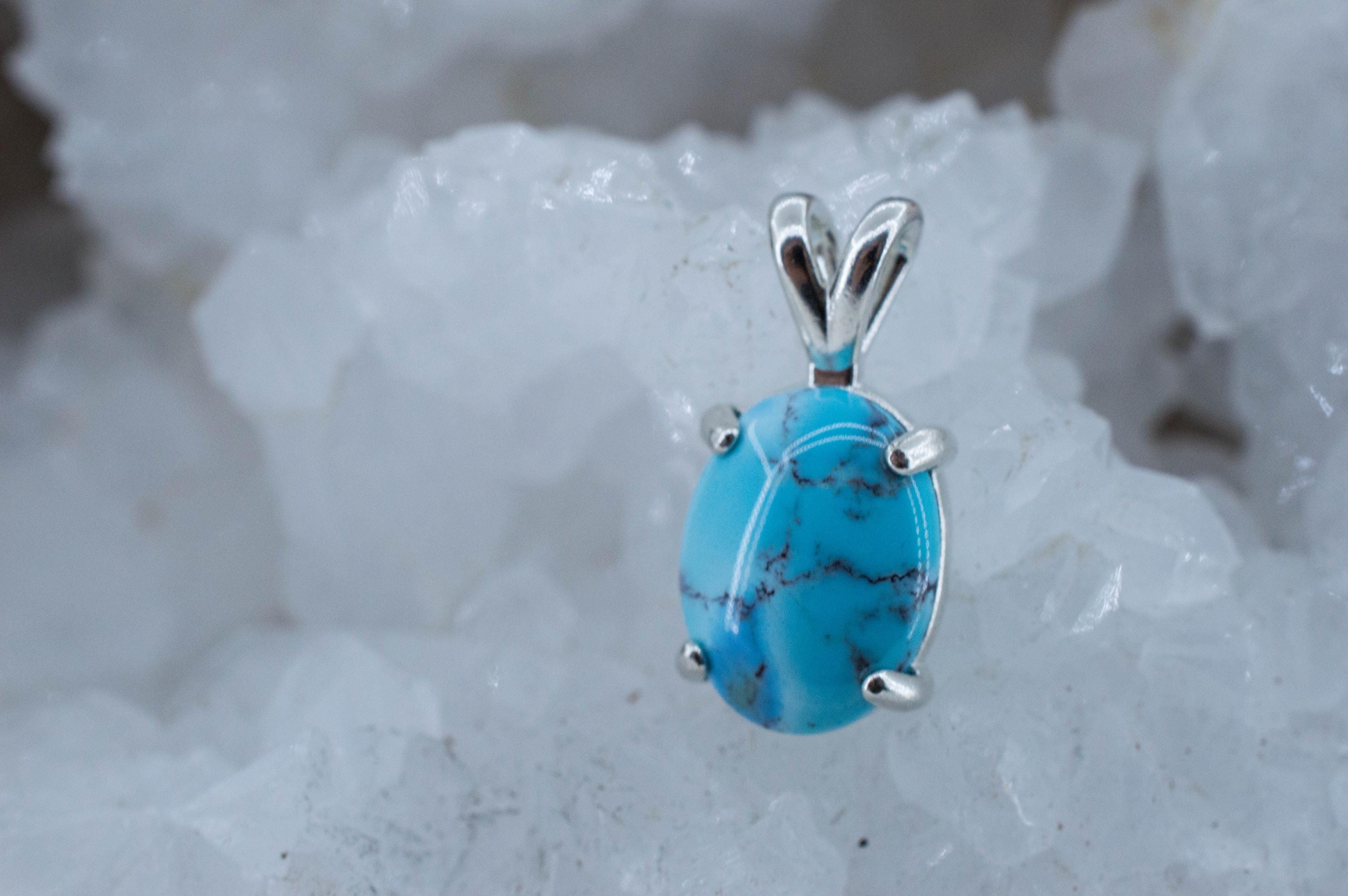 Golden Hills Turquoise Pendant, Natural Untreated Kazakhstan Turquoise; 3.925cts - Mark Oliver Gems