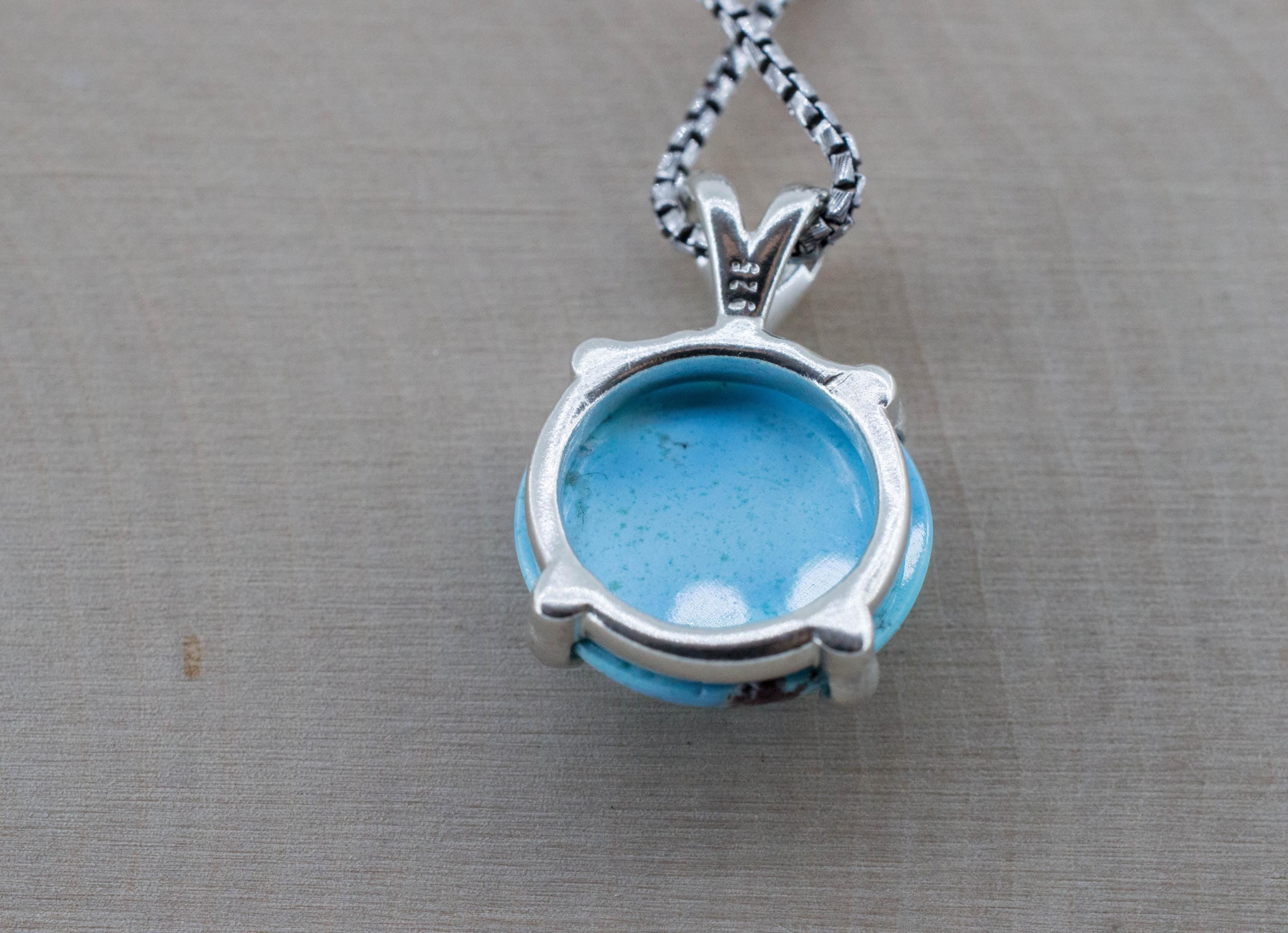 Golden Hills Turquoise Pendant, Natural Untreated Kazakhstan Turquoise; 6.795cts - Mark Oliver Gems
