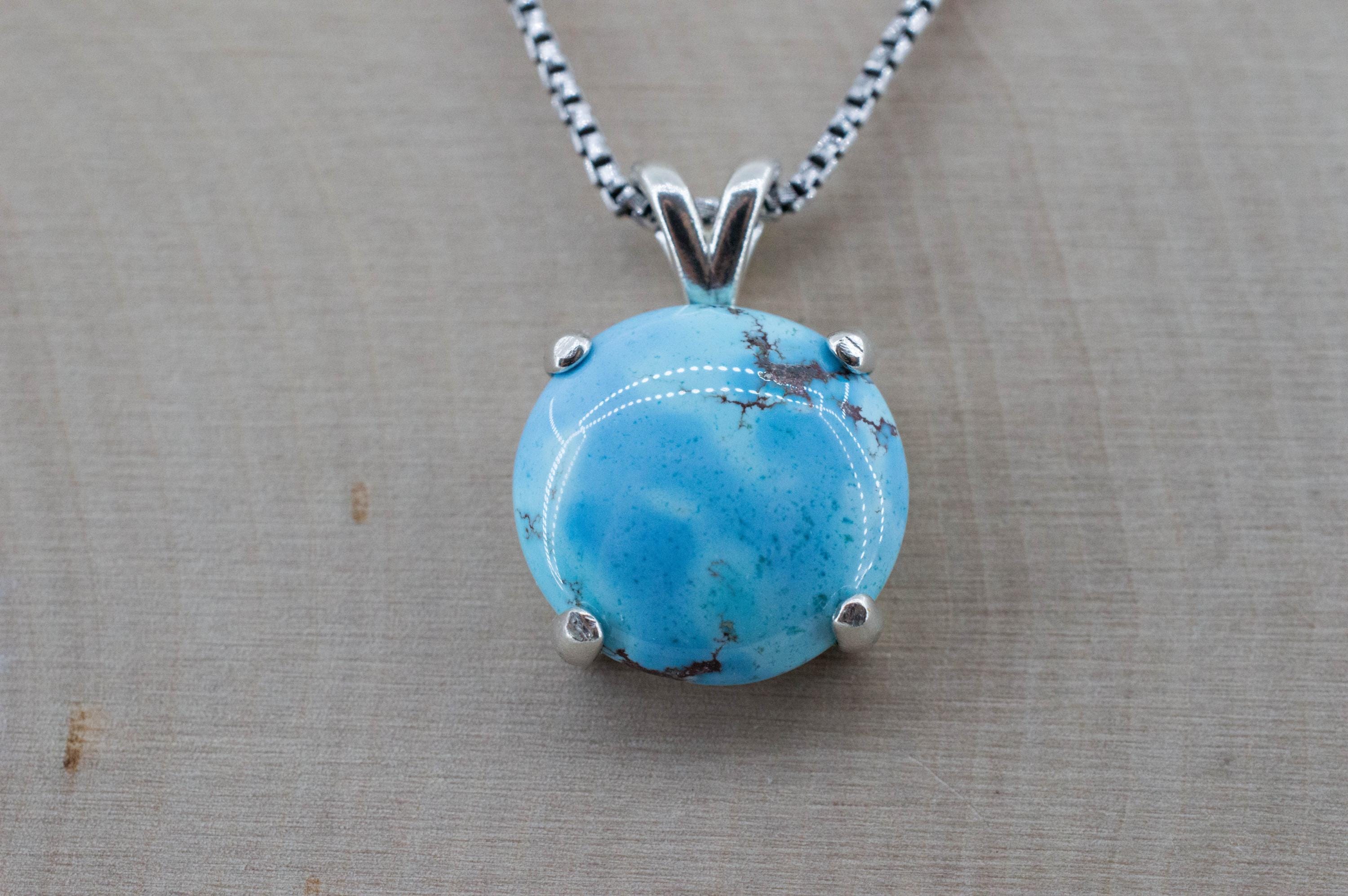 Golden Hills Turquoise Pendant, Natural Untreated Kazakhstan Turquoise; 6.795cts - Mark Oliver Gems