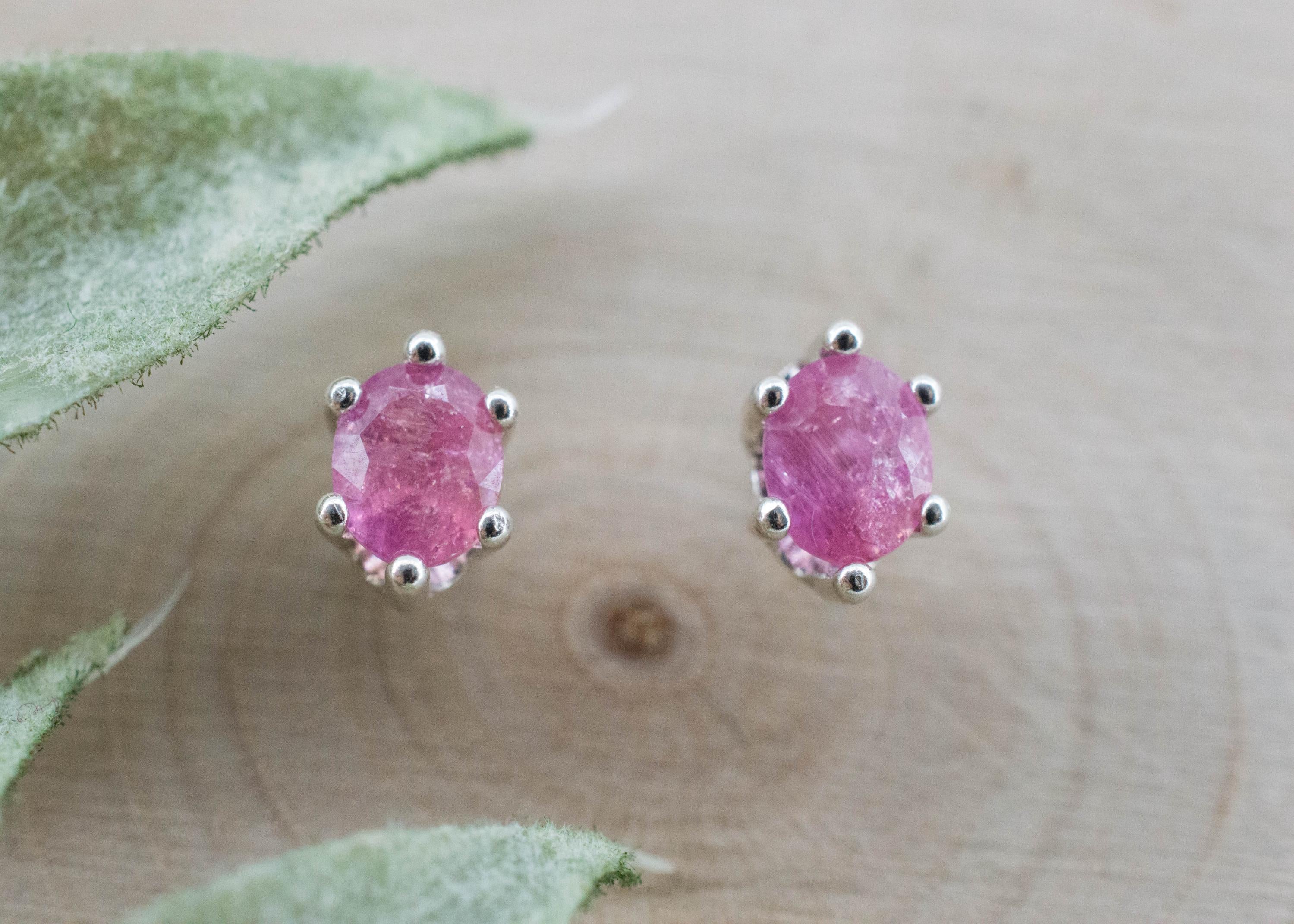 Pezzottaite Earrings, Natural Untreated Madagascar Pezzottaite; 0.870cts - Mark Oliver Gems