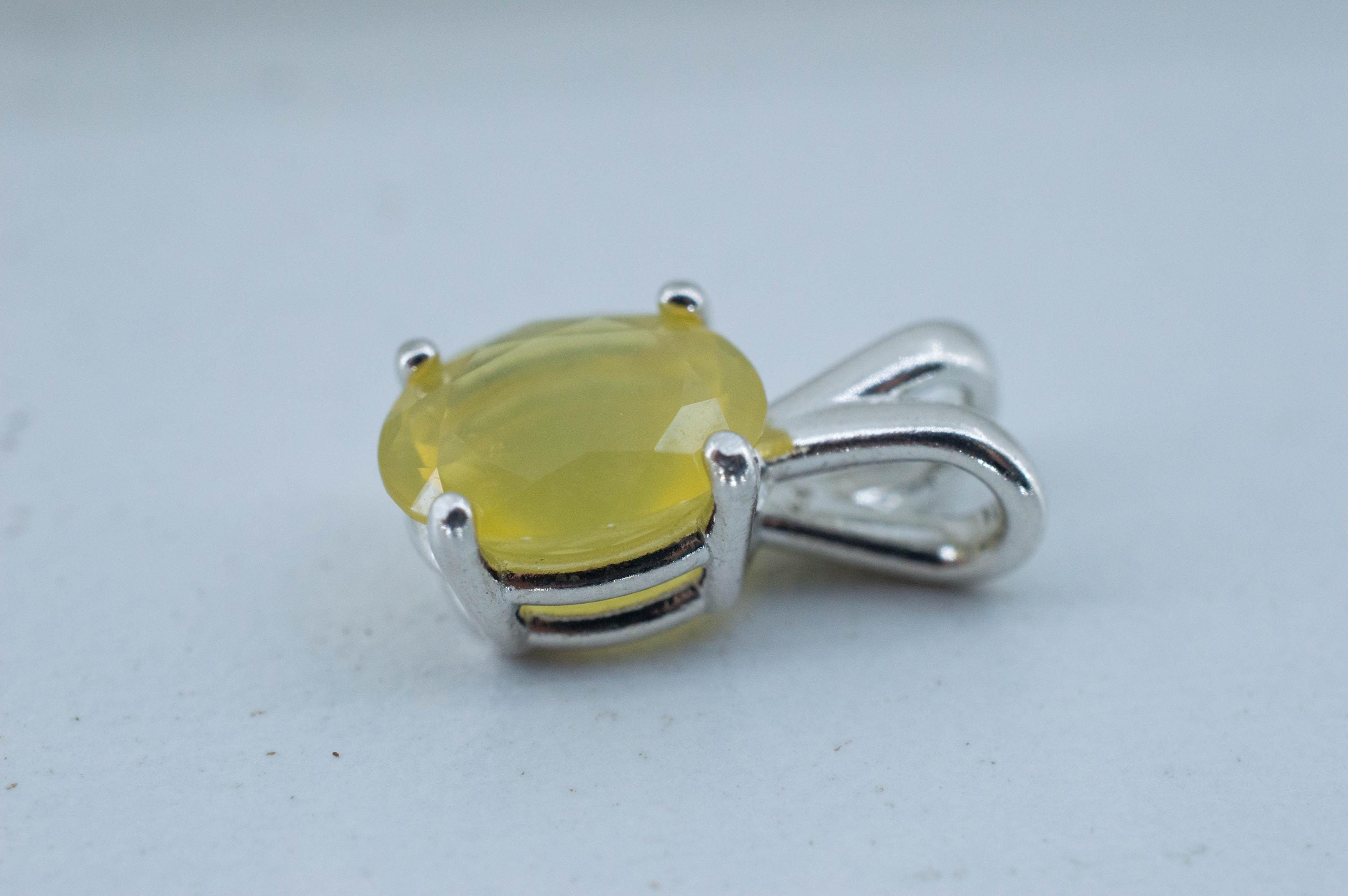 Yellow Opal Pendant, Natural Untreated Tanzania Opal; 1.345cts - Mark Oliver Gems