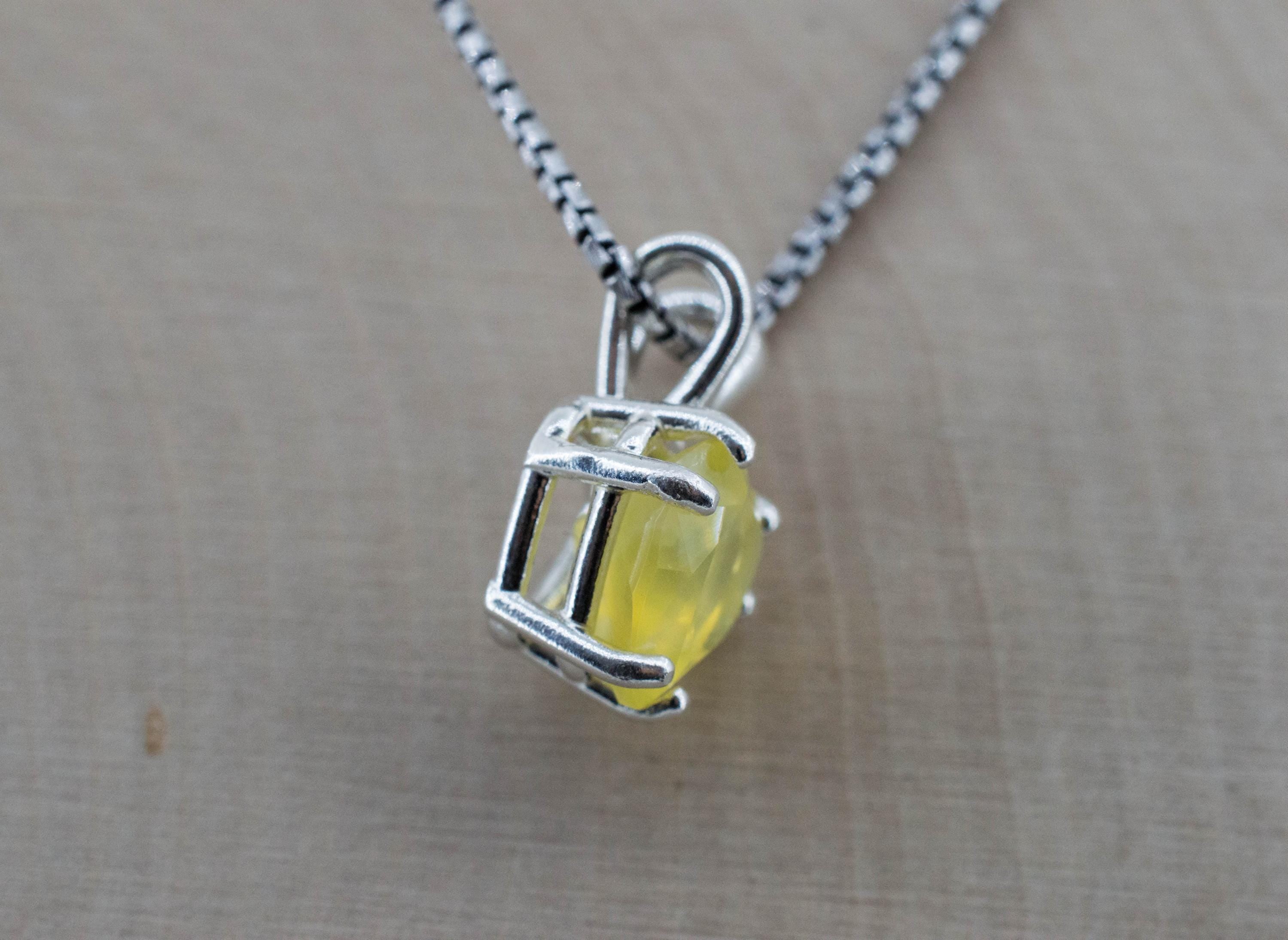 Yellow Opal Pendant, Natural Untreated Tanzania Opal; 1.935cts - Mark Oliver Gems