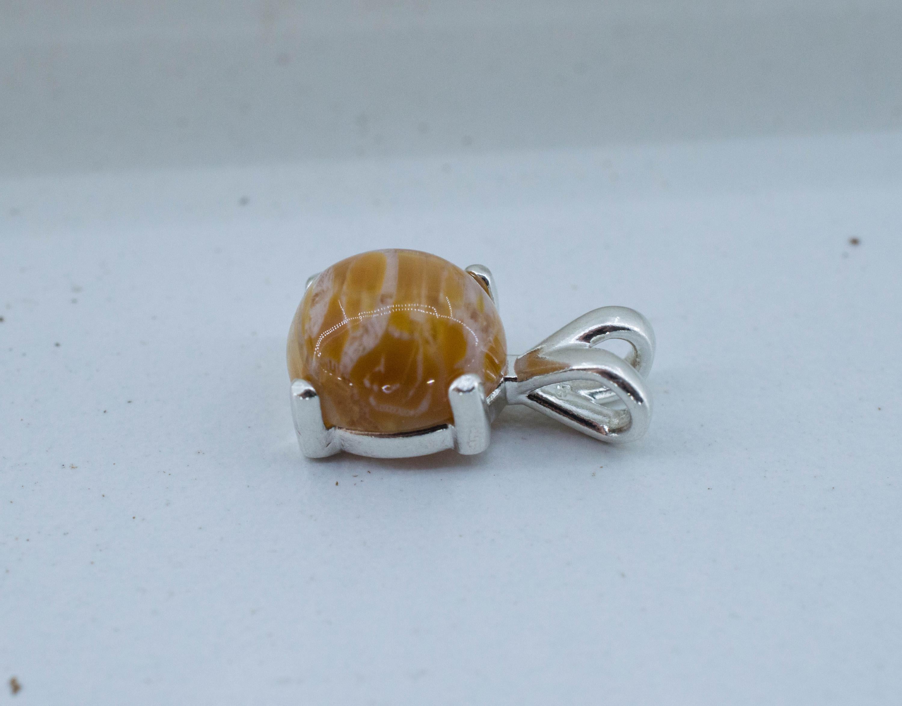Cat's Eye Opal Pendant, Natural Untreated Tanzania Yellow Opal; 3.925cts - Mark Oliver Gems
