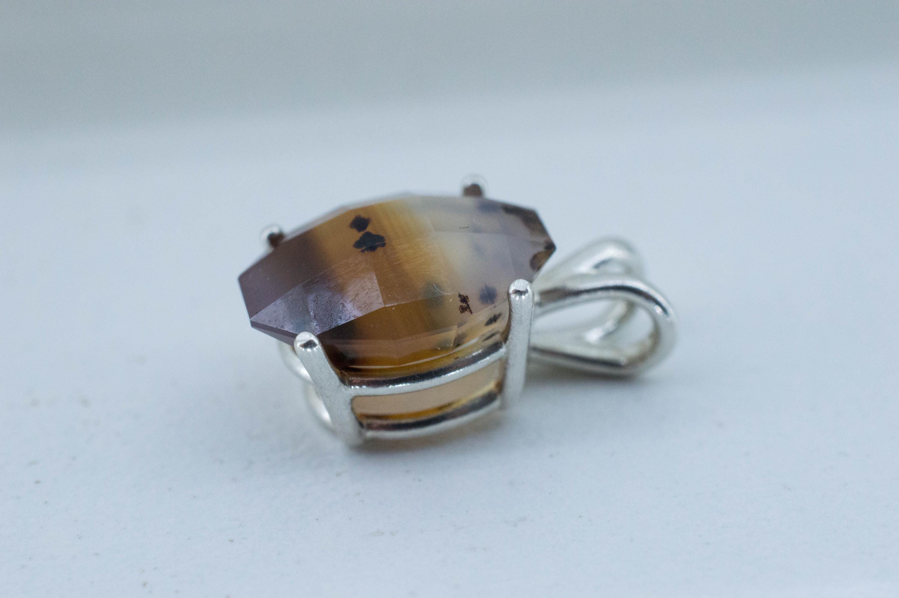 Montana Agate Pendant, Natural Untreated USA Moss Agate; 5.210cts - Mark Oliver Gems