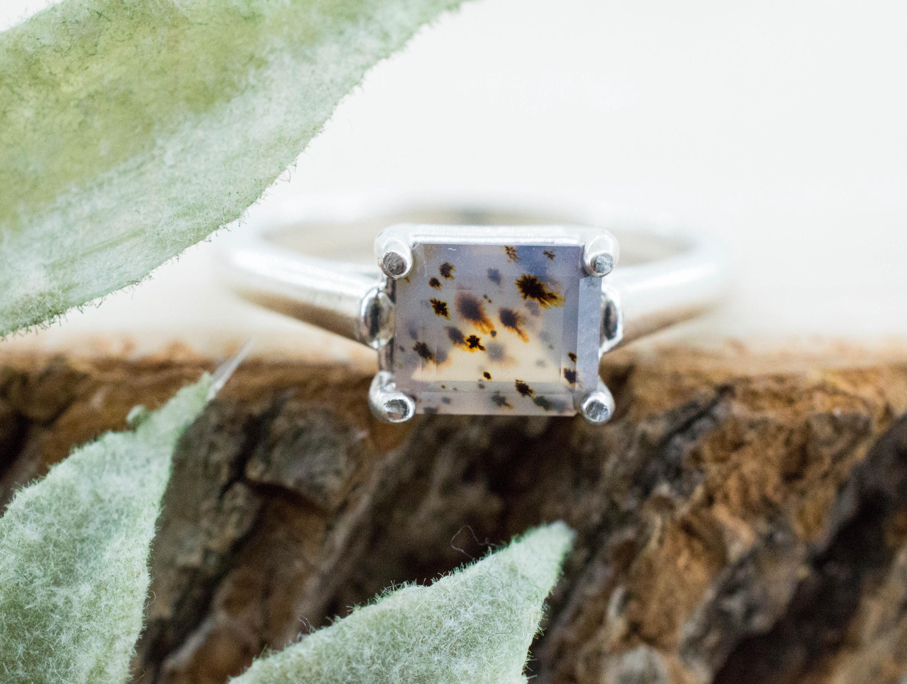 Montana Moss Agate Ring; Genuine Untreated USA Agate; 1.170cts - Mark Oliver Gems