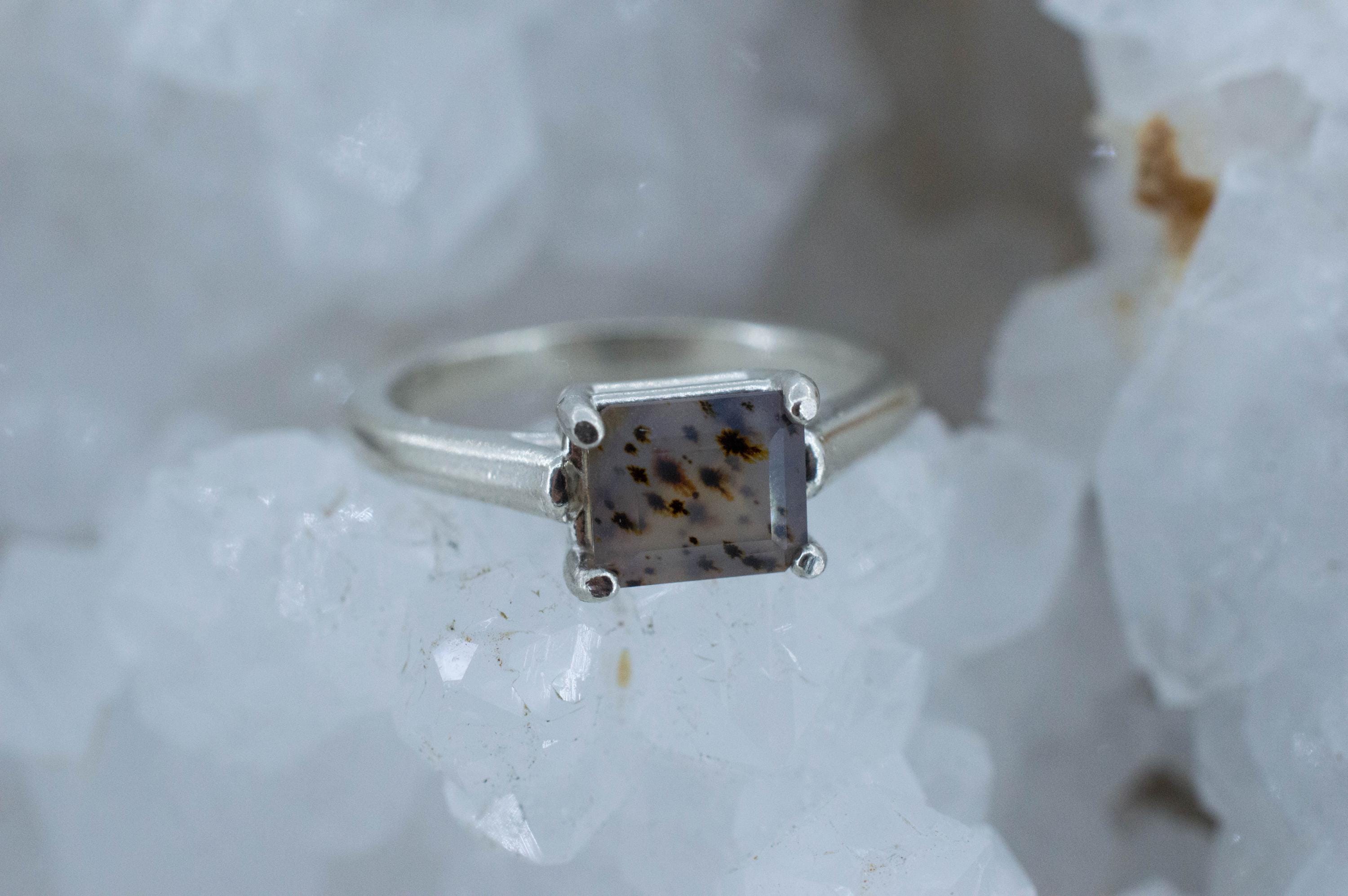 Montana Moss Agate Ring; Genuine Untreated USA Agate; 1.170cts - Mark Oliver Gems