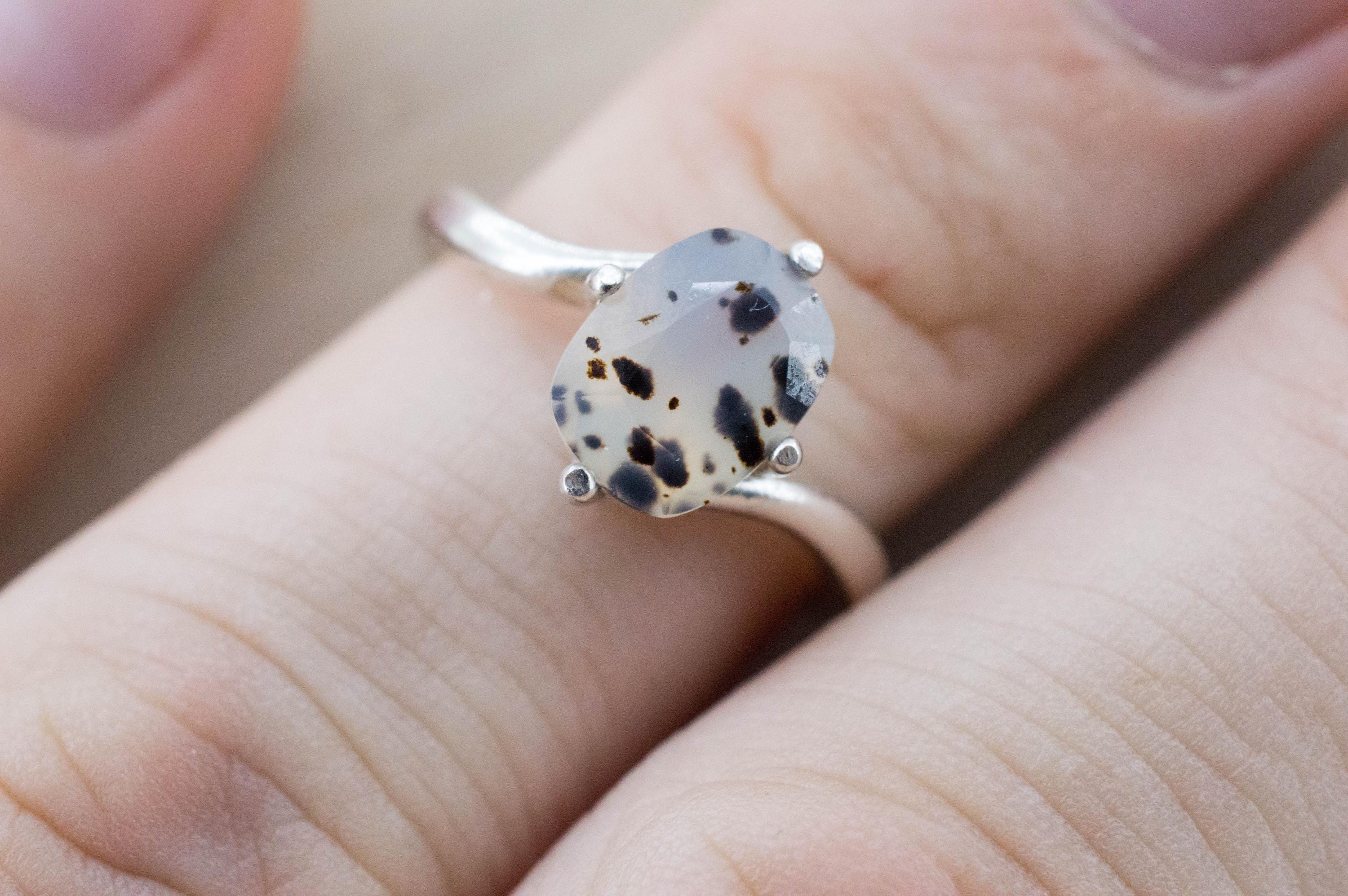 Montana Moss Agate Ring; Genuine Untreated USA Agate; 1.550cts - Mark Oliver Gems