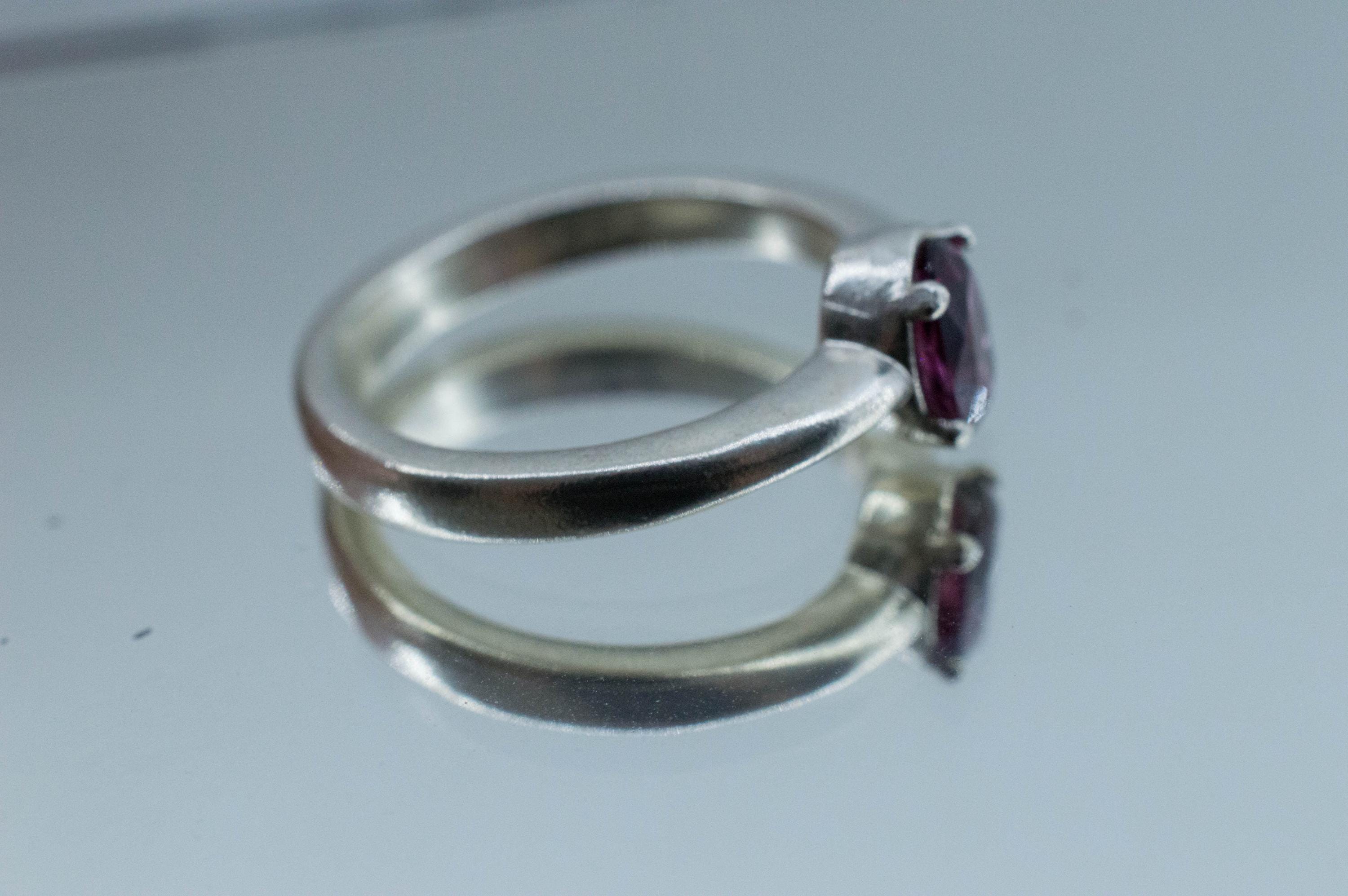 Cranberry Garnet Ring; Natural Untreated Tanzania Garnet; 0.890cts - Mark Oliver Gems