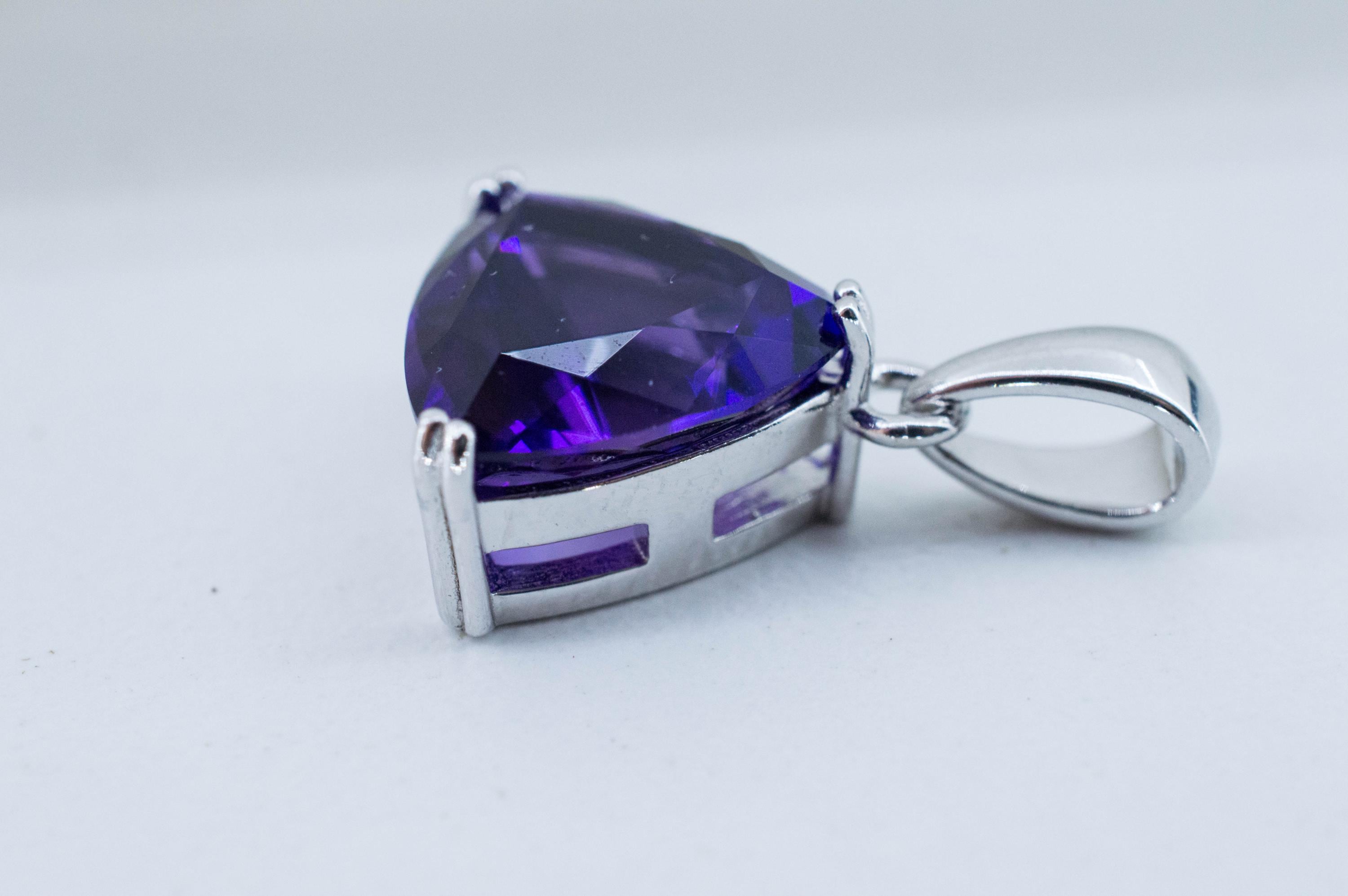 Amethyst Pendant, Natural Untreated Uruguay Amethyst; 5.065cts - Mark Oliver Gems