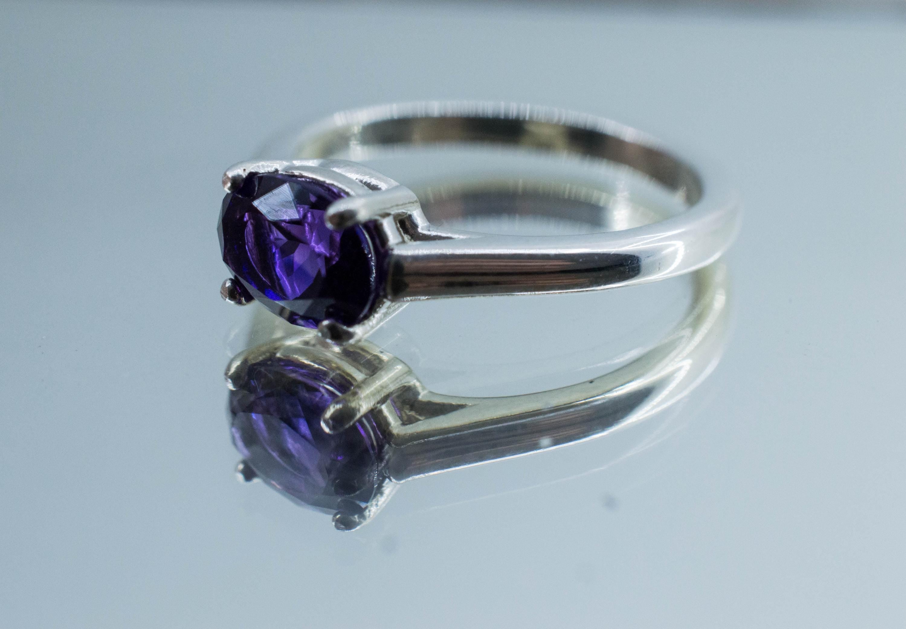 Amethyst Ring; Natural Untreated Uruguay Amethyst; 1.095cts - Mark Oliver Gems