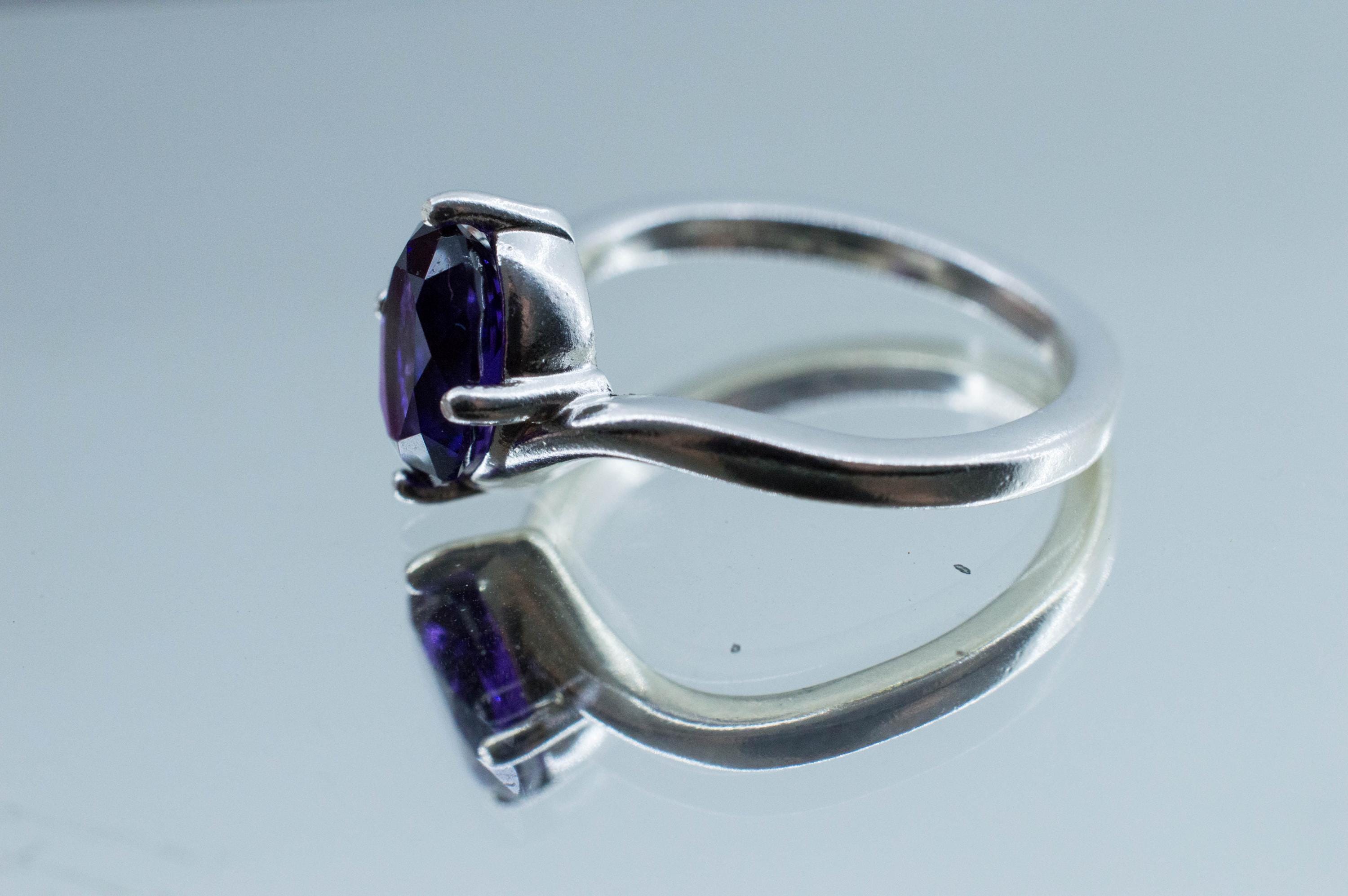 Amethyst Ring; Natural Untreated Uruguay Amethyst; 1.665cts - Mark Oliver Gems