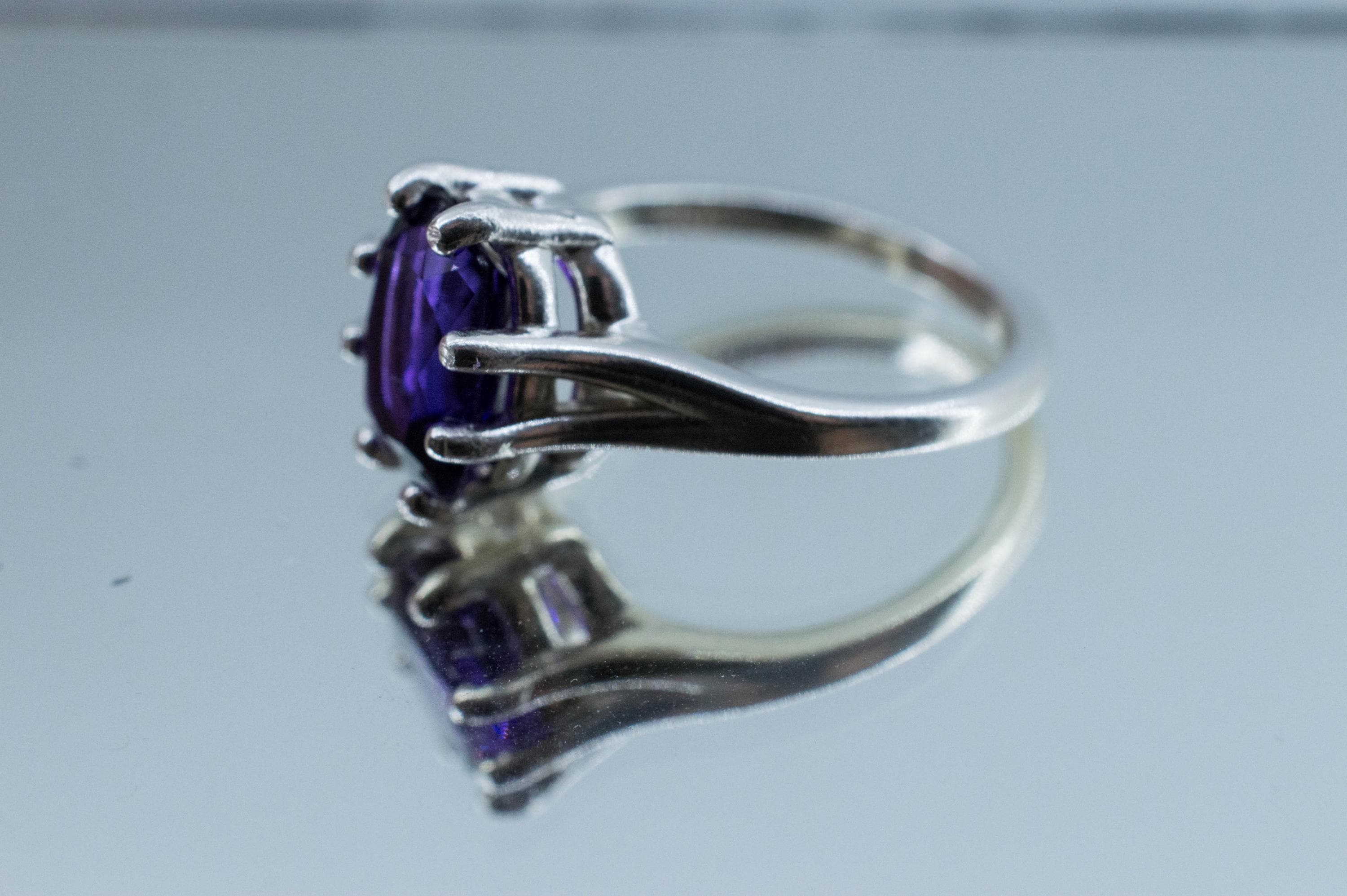 Amethyst Ring; Natural Untreated Uruguay Amethyst; 2.405cts - Mark Oliver Gems