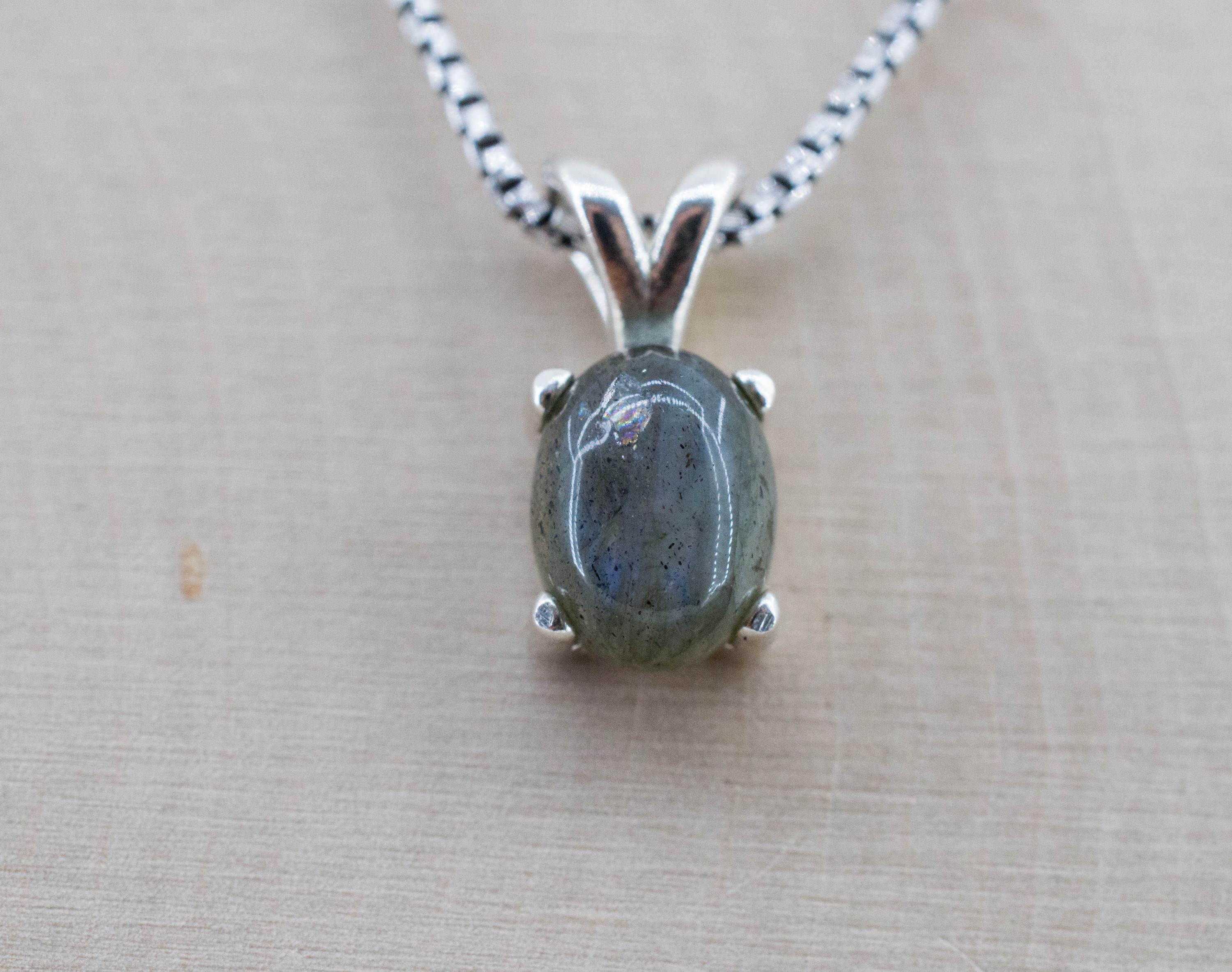 Labradorite Pendant; Natural Untreated Madagascar Labradorite; 2.460cts - Mark Oliver Gems