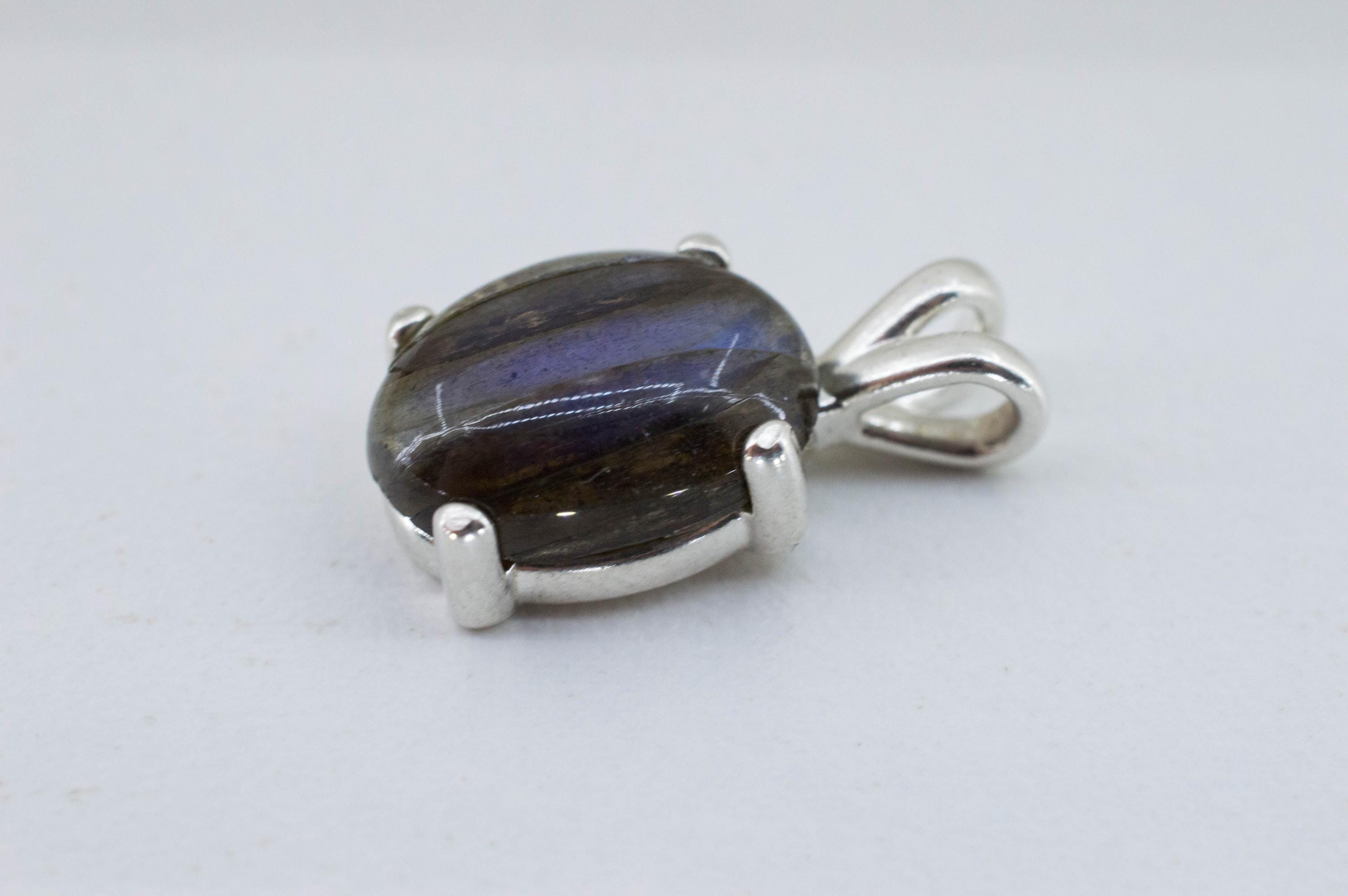 Labradorite Pendant; Natural Untreated Madagascar Labradorite; 4.960cts - Mark Oliver Gems