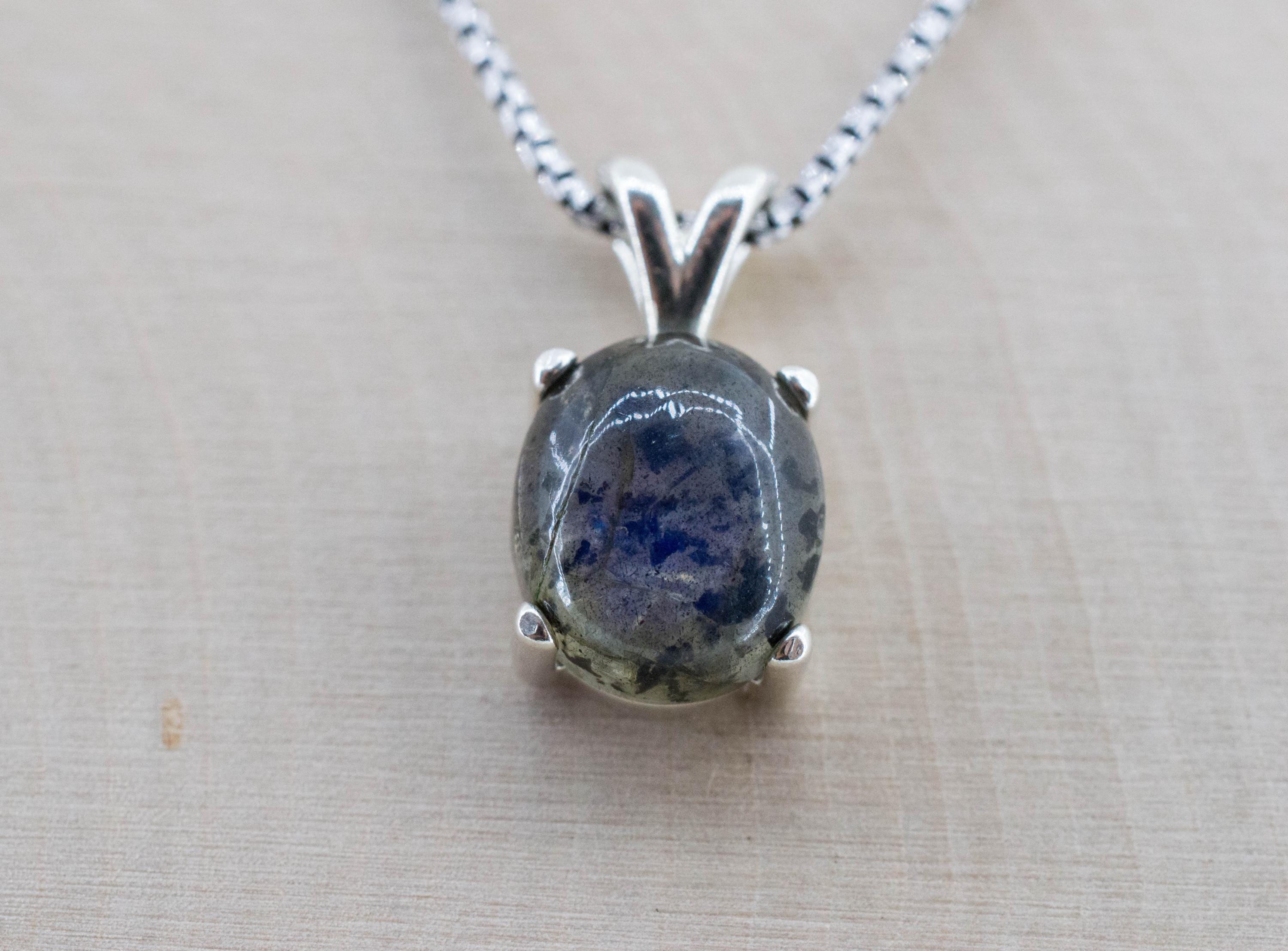 Labradorite Pendant; Natural Untreated Madagascar Labradorite; 5.380cts - Mark Oliver Gems