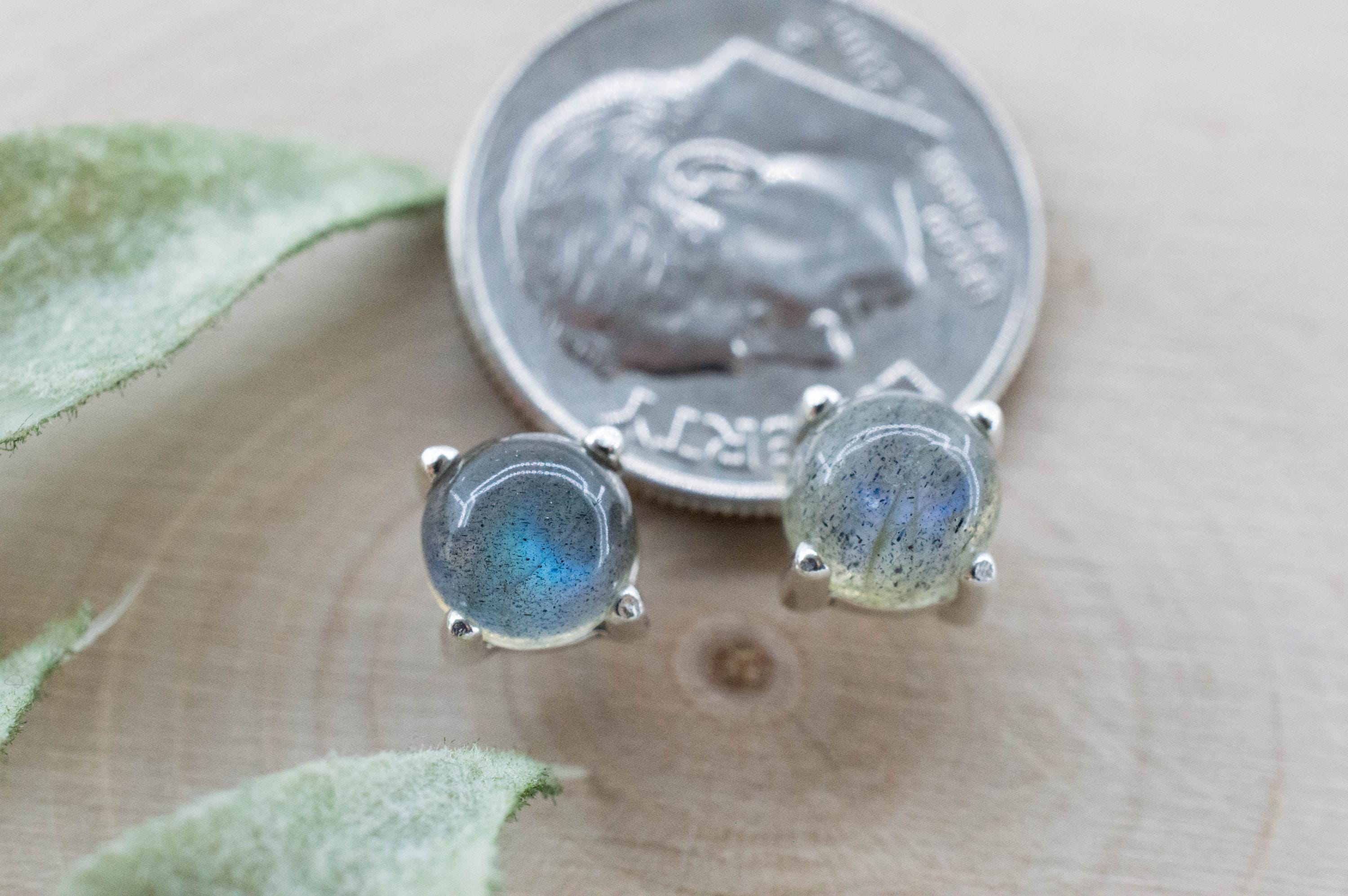 Labradorite Earrings; Natural Untreated Madagascar Labradorite; 2.085cts - Mark Oliver Gems