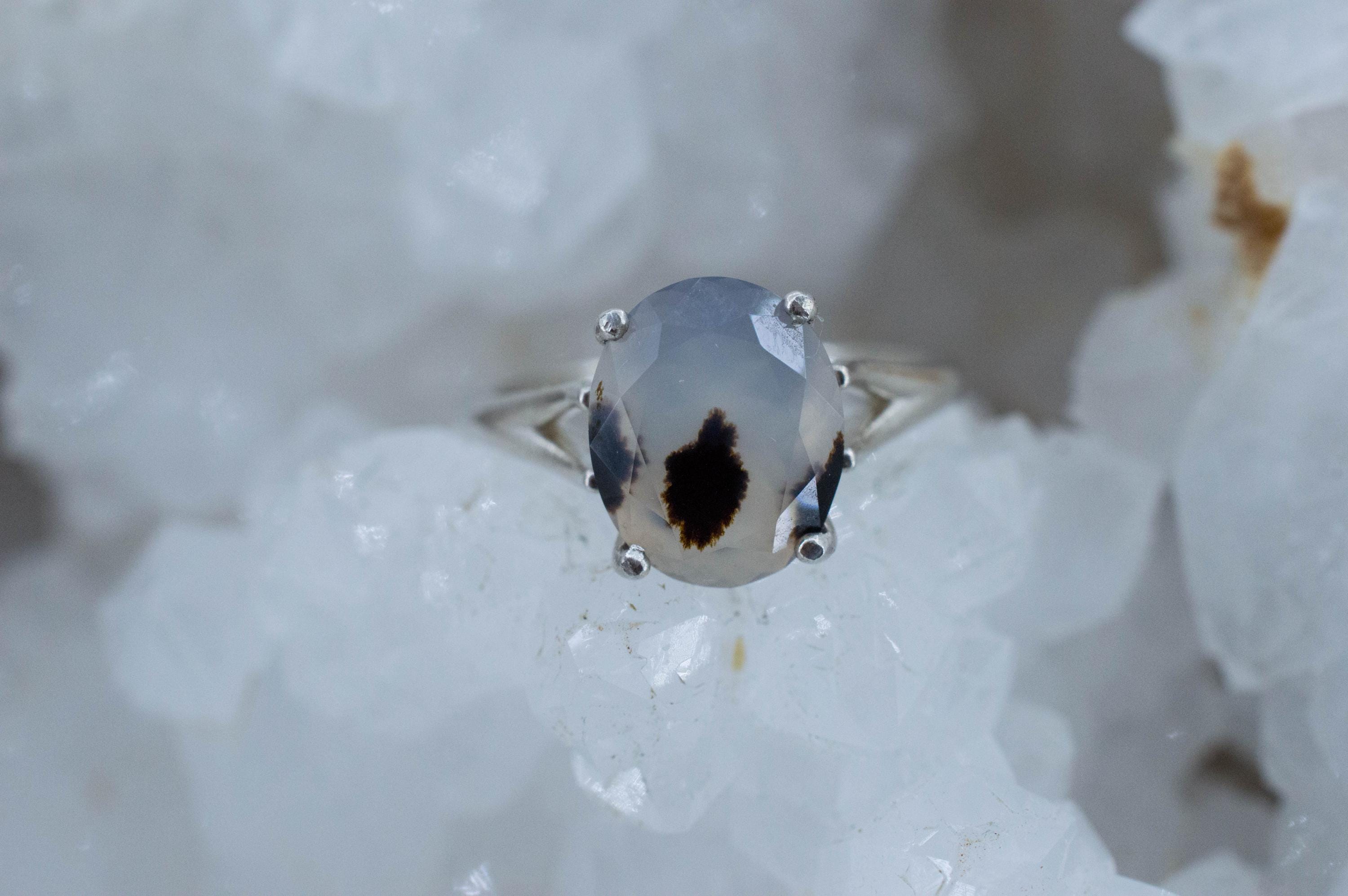 Montana Moss Agate Ring; Genuine Untreated USA Agate; 3.015cts - Mark Oliver Gems