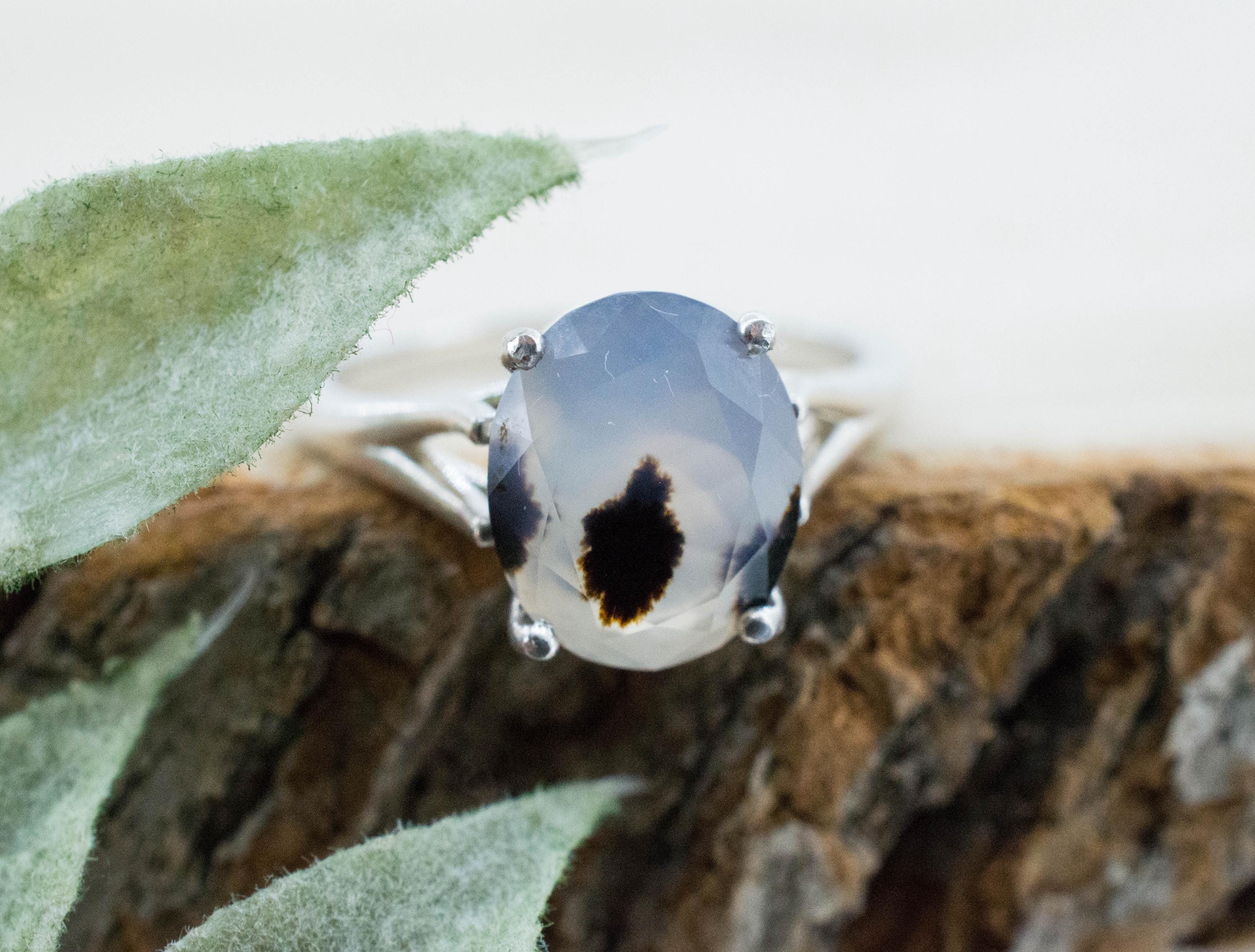 Montana Moss Agate Ring; Genuine Untreated USA Agate; 3.015cts - Mark Oliver Gems