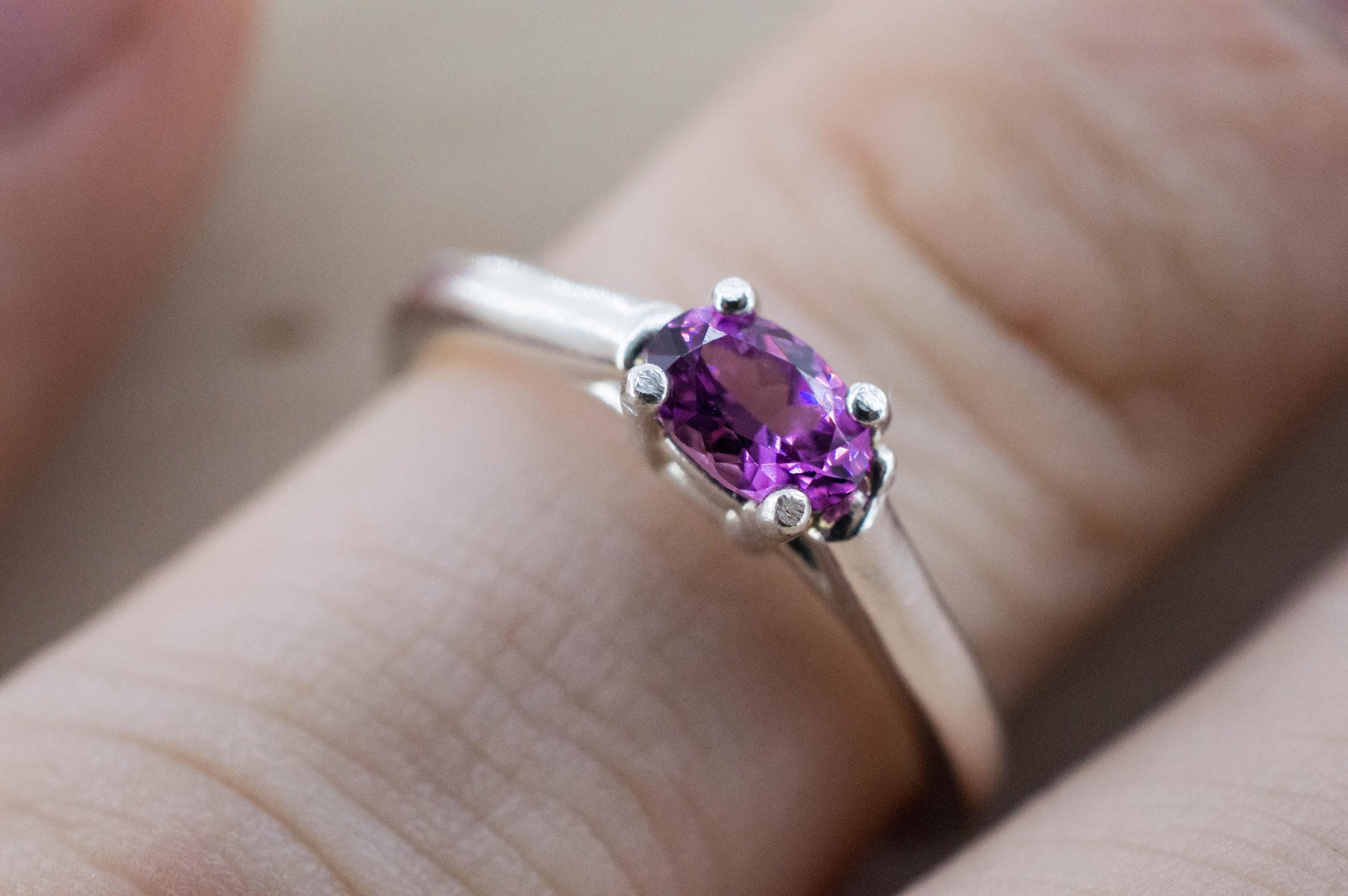 Cranberry Garnet Ring; Natural Untreated Tanzania Garnet; 0.505cts - Mark Oliver Gems