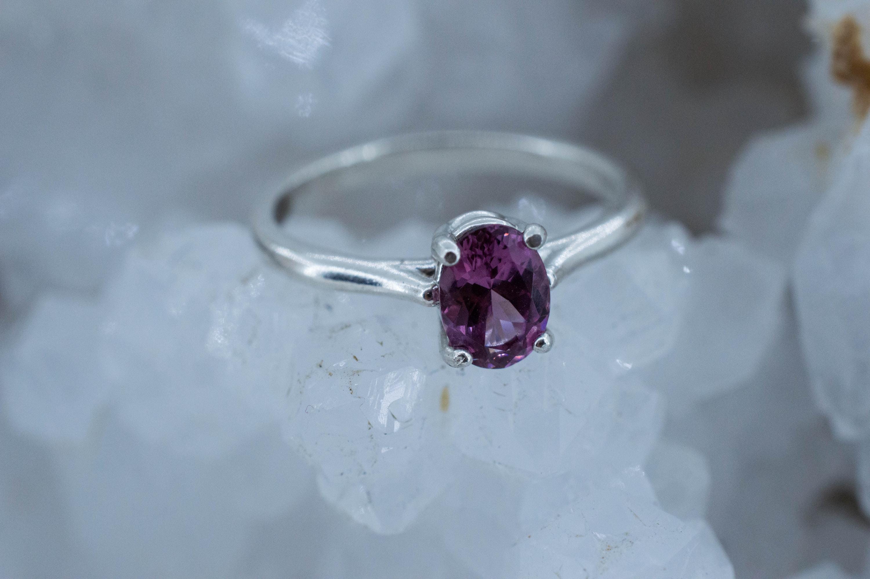 Cranberry Garnet Ring; Natural Untreated Tanzania Garnet; 0.910cts - Mark Oliver Gems