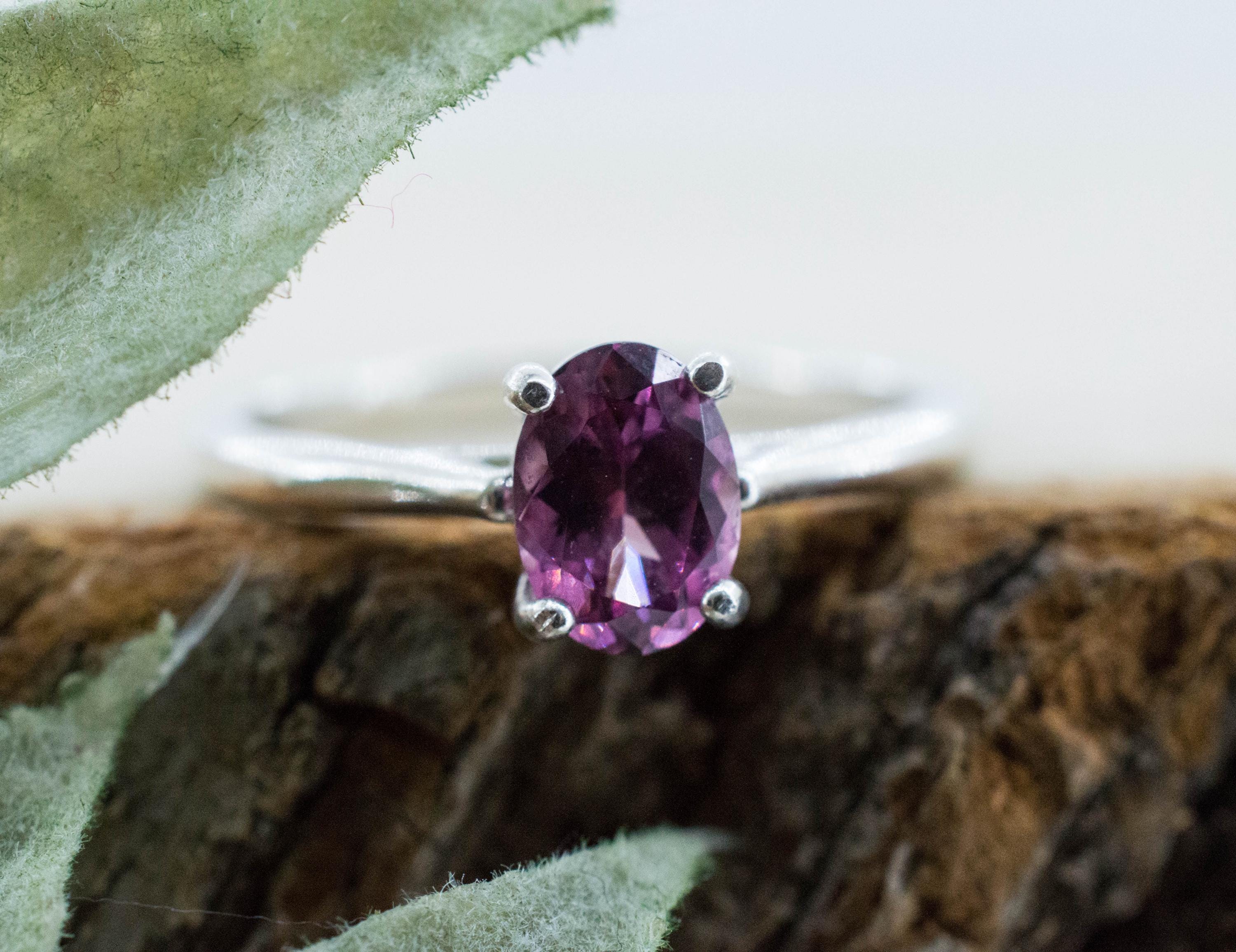 Cranberry Garnet Ring; Natural Untreated Tanzania Garnet; 0.910cts - Mark Oliver Gems