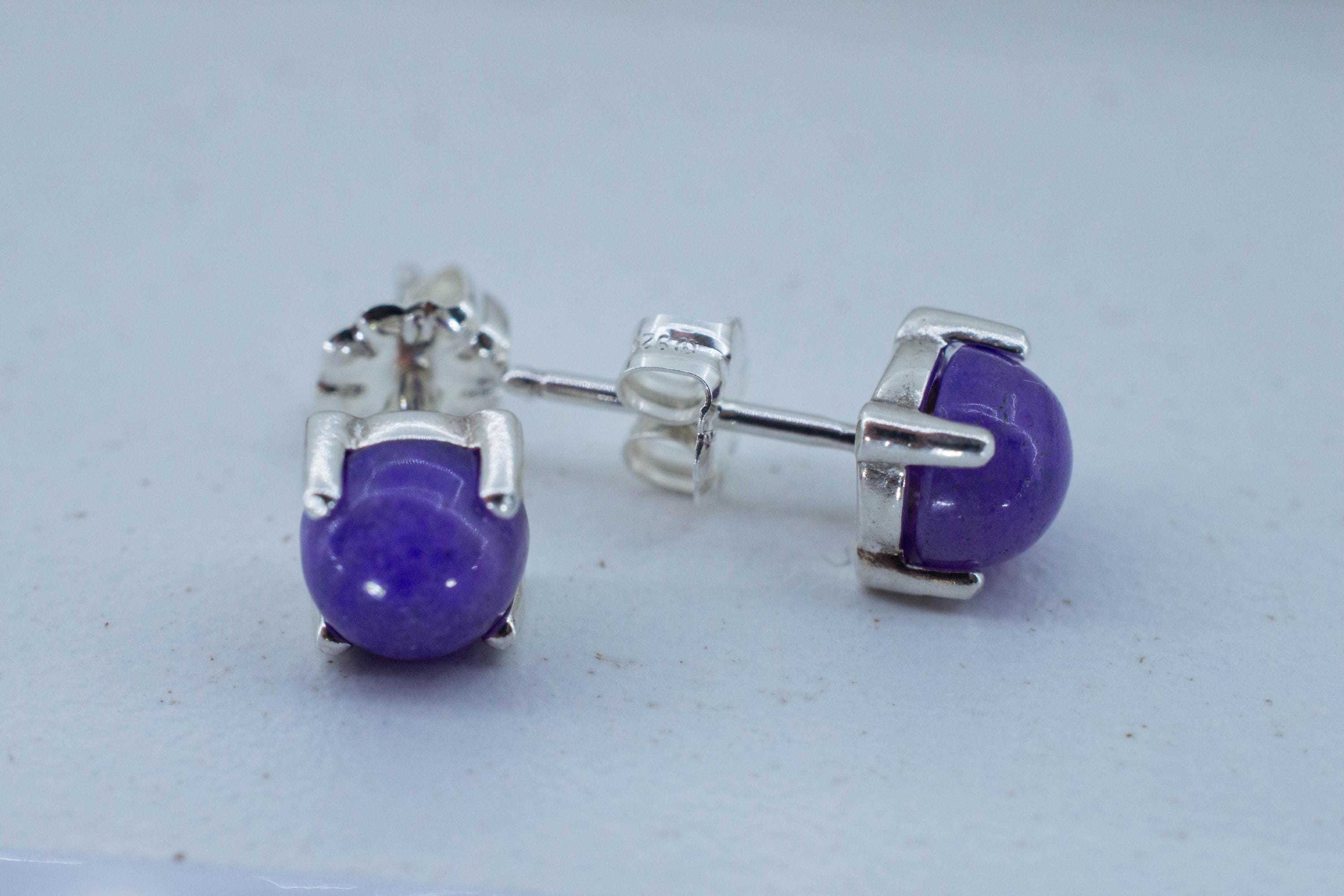 Sugilite Earrings; Natural Untreated South African Sugilite; 2.180cts - Mark Oliver Gems