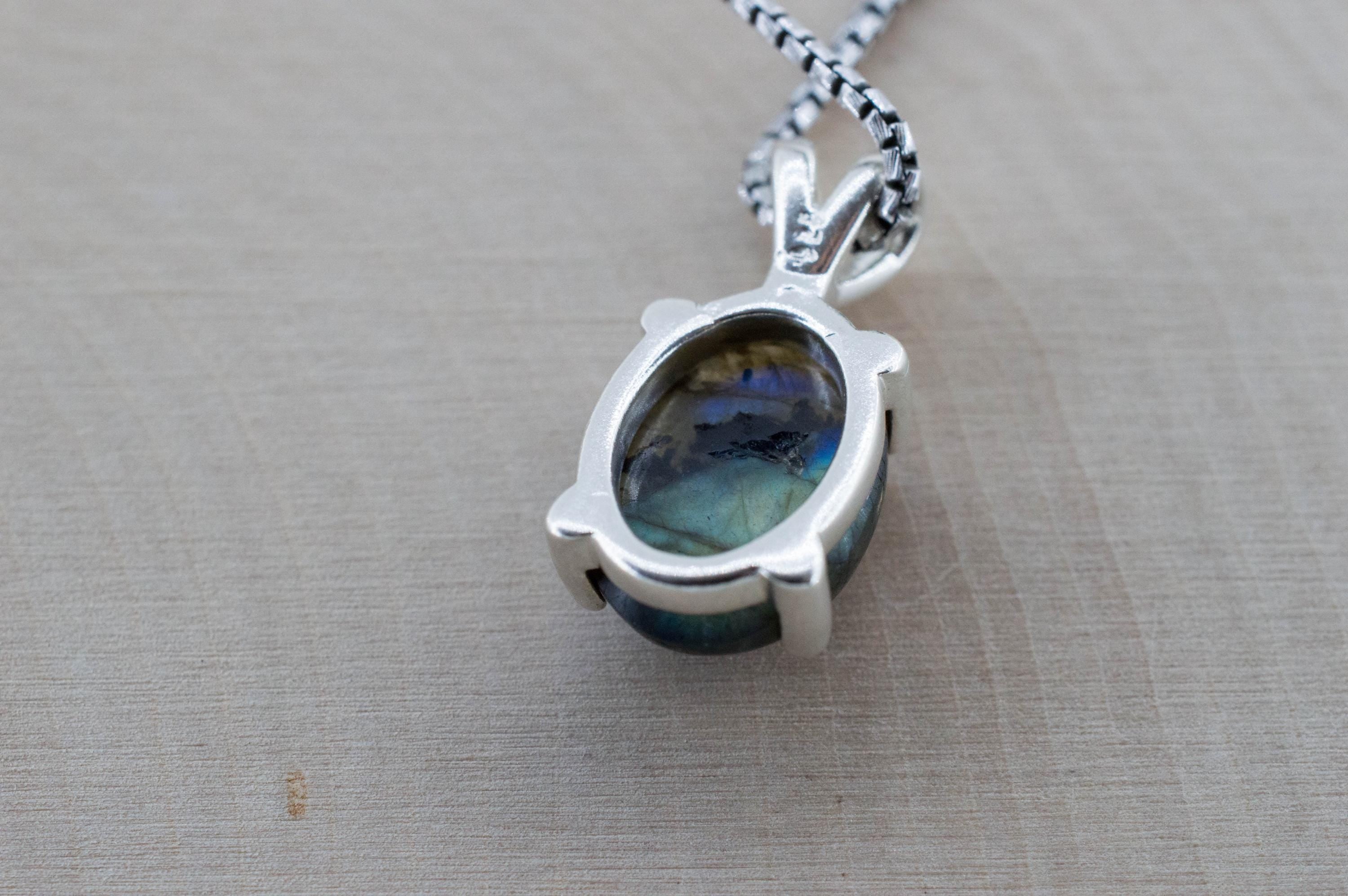 Labradorite Pendant; Natural Untreated Madagascar Labradorite; 4.855cts - Mark Oliver Gems