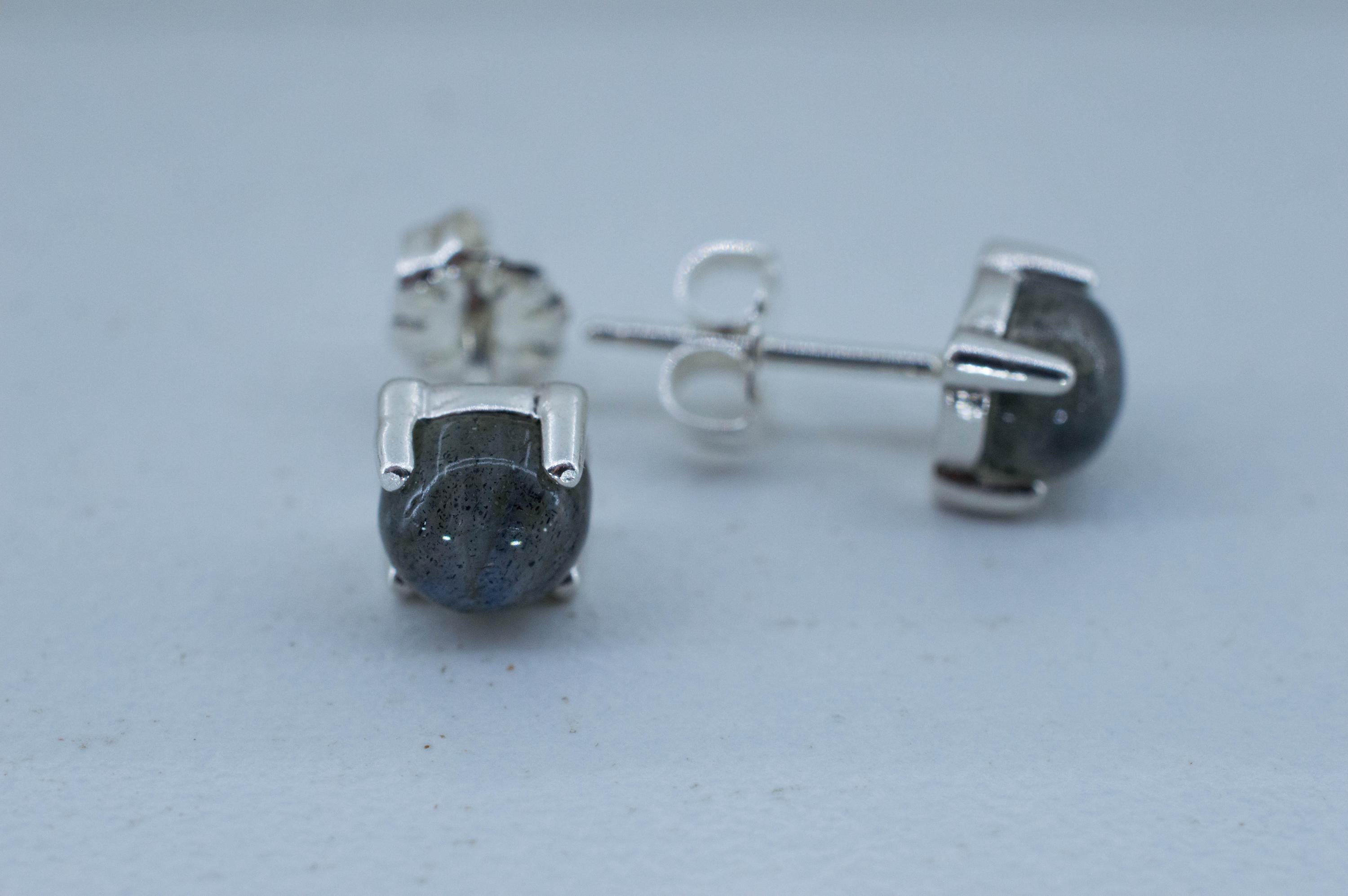 Labradorite Earrings; Natural Untreated Madagascar Labradorite; 2.085cts - Mark Oliver Gems