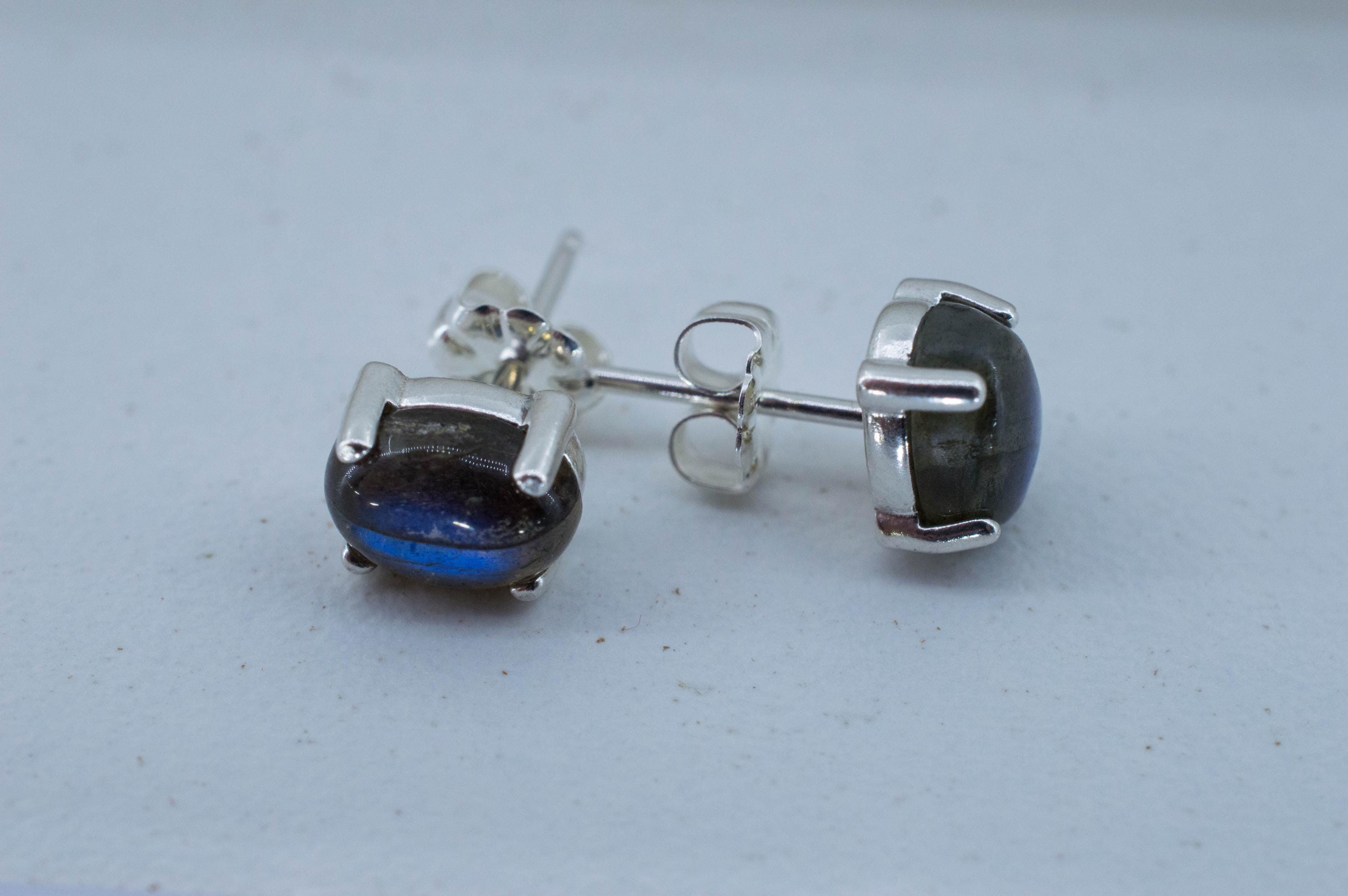 Labradorite Earrings; Natural Untreated Madagascar Labradorite; 2.590cts - Mark Oliver Gems