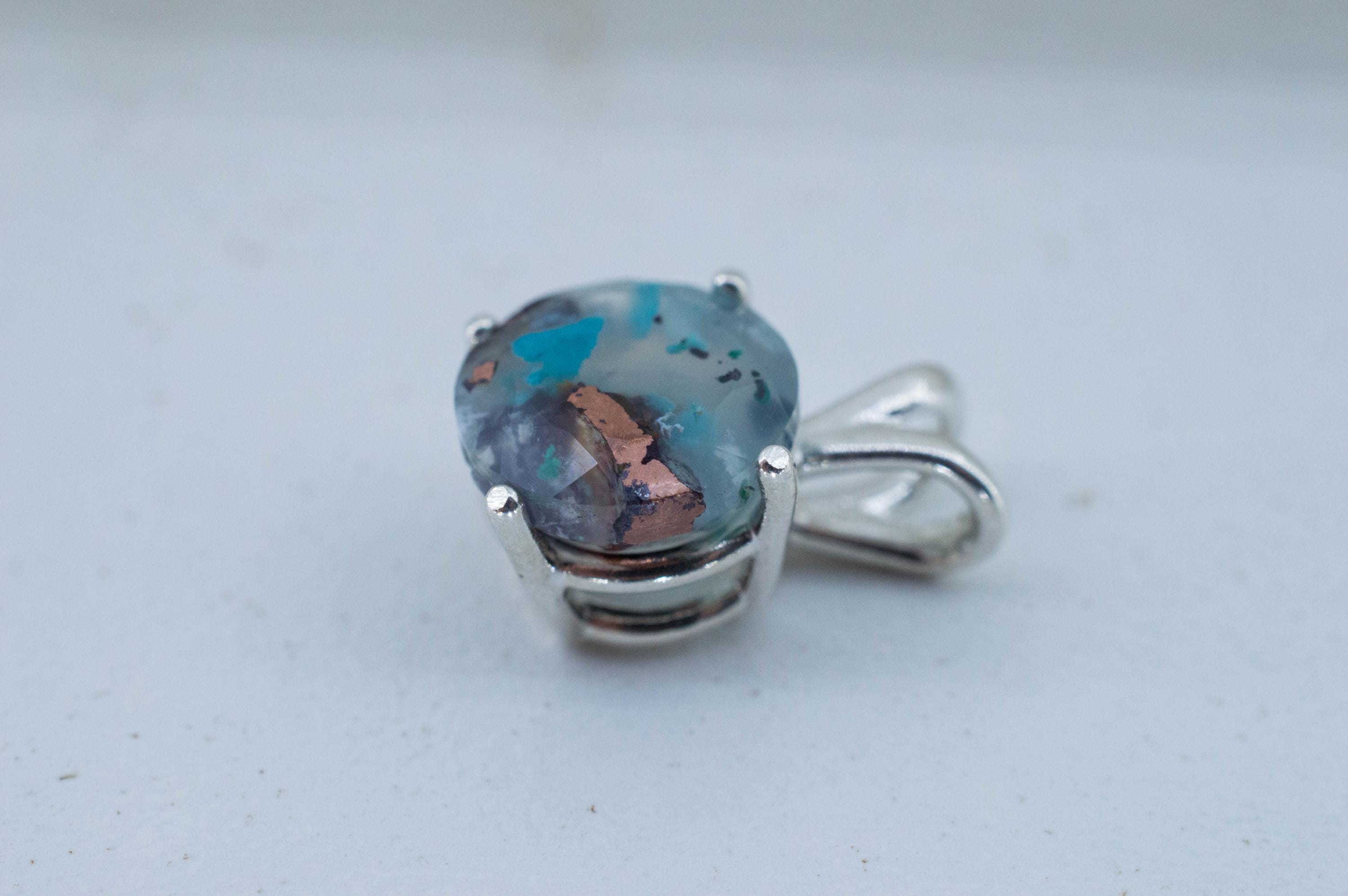 Aquadite™ Pendant; Natural Untreated Indonesia Copper Chalcedony; 5.125cts - Mark Oliver Gems