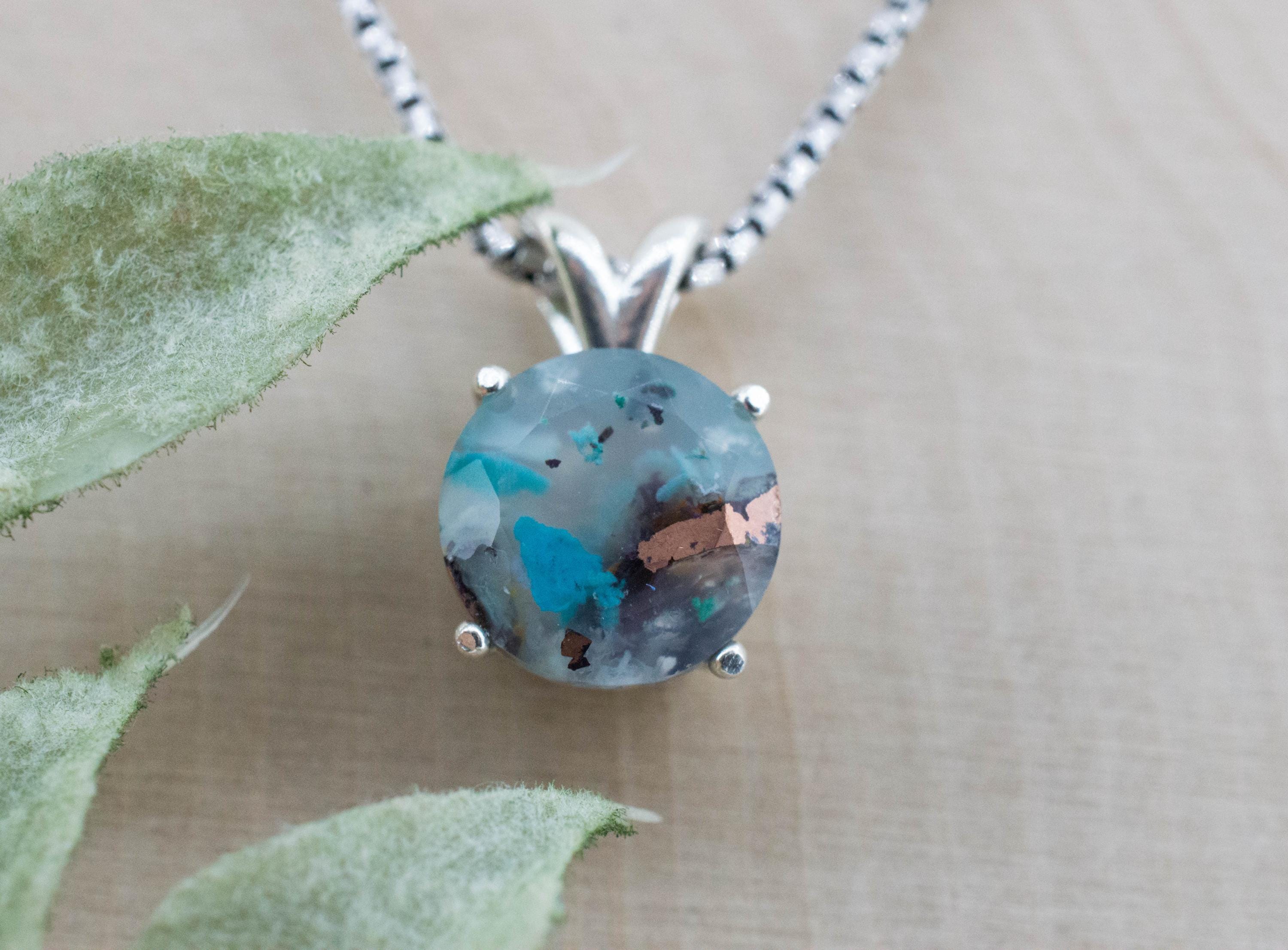 Aquadite™ Pendant; Natural Untreated Indonesia Copper Chalcedony; 5.125cts - Mark Oliver Gems