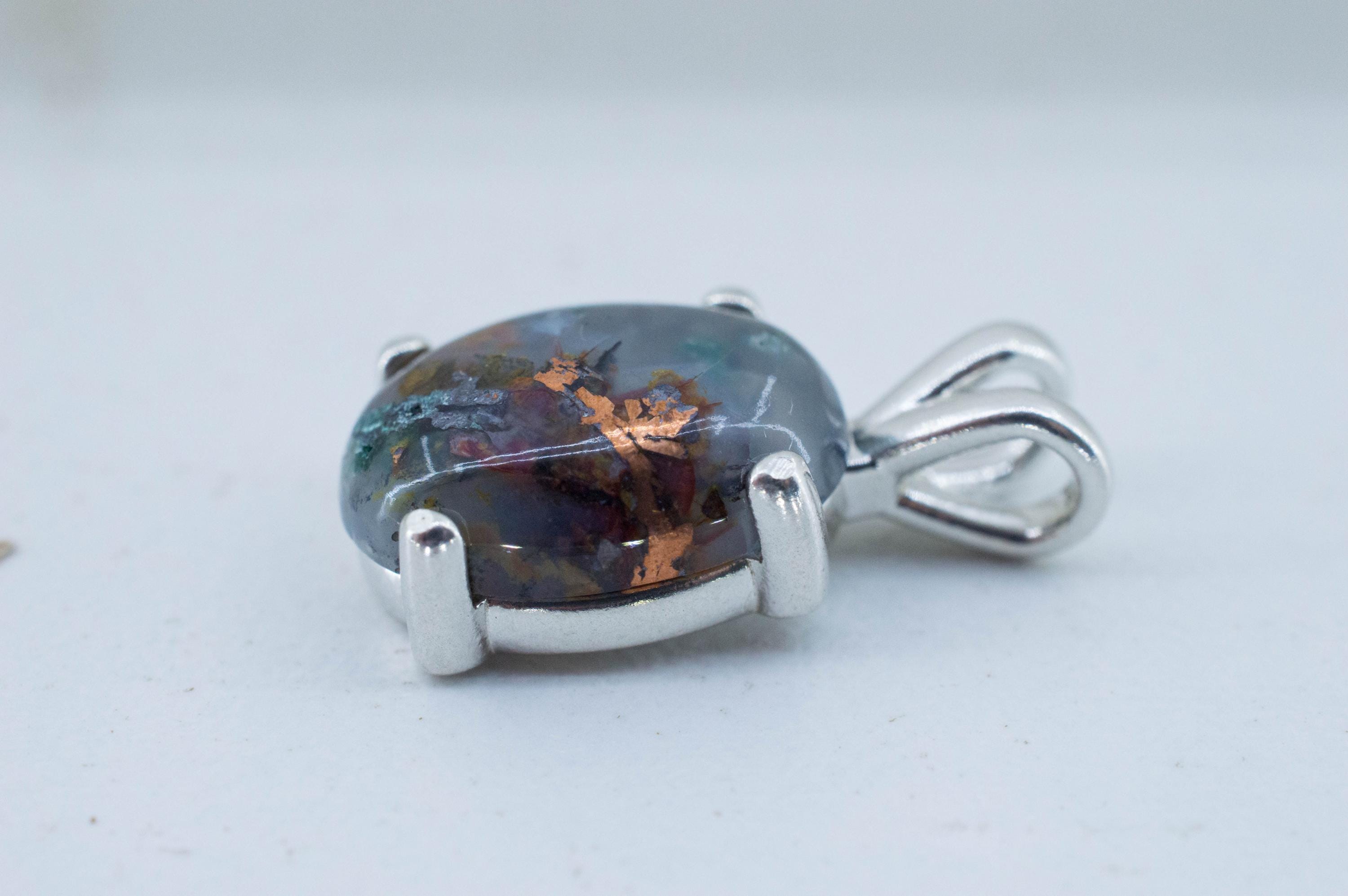 Aquadite™ Pendant; Natural Untreated Indonesia Copper Chalcedony; 5.370cts - Mark Oliver Gems