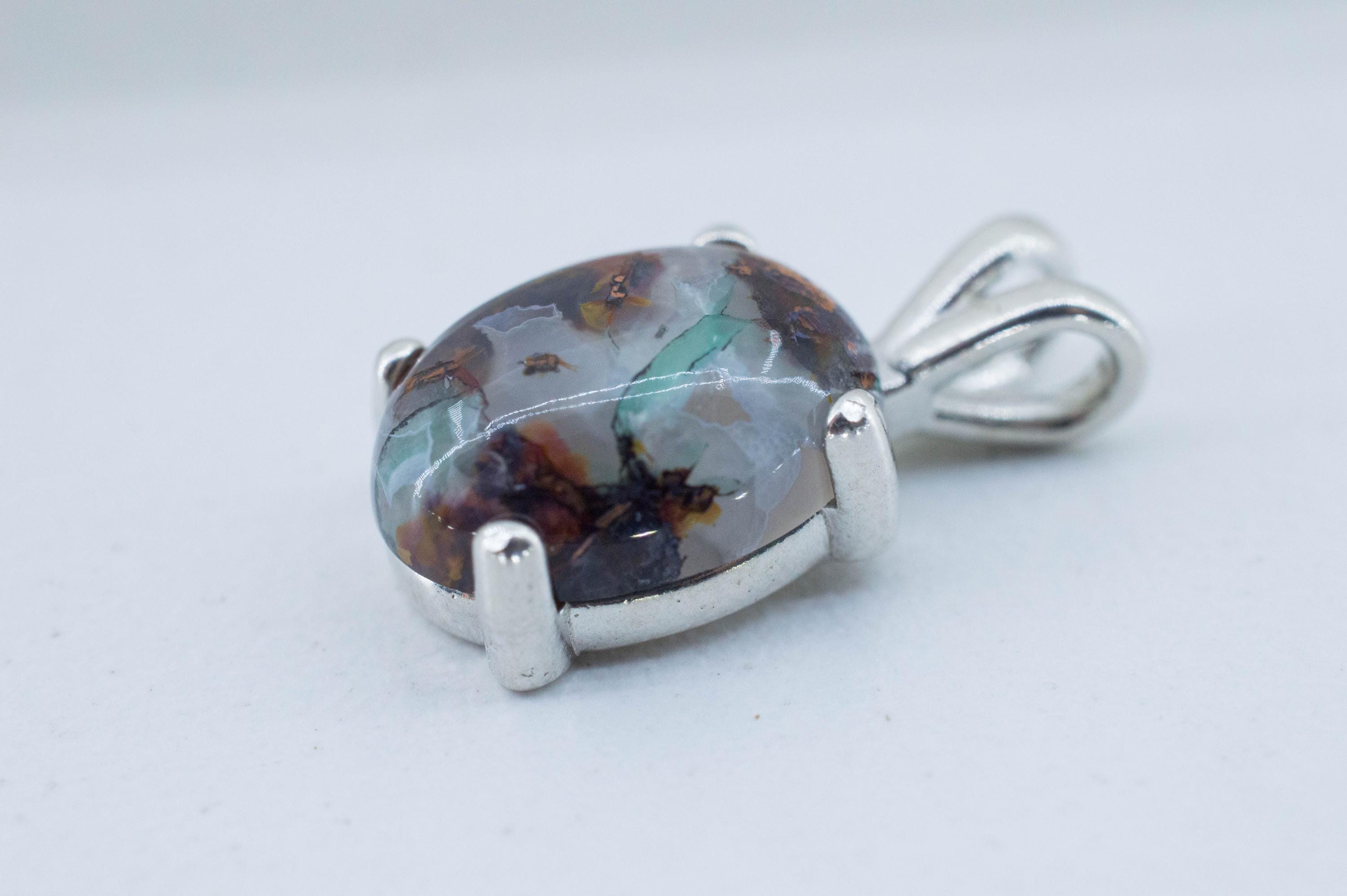 Aquadite™ Pendant; Natural Untreated Indonesia Copper Chalcedony; 5.510cts - Mark Oliver Gems