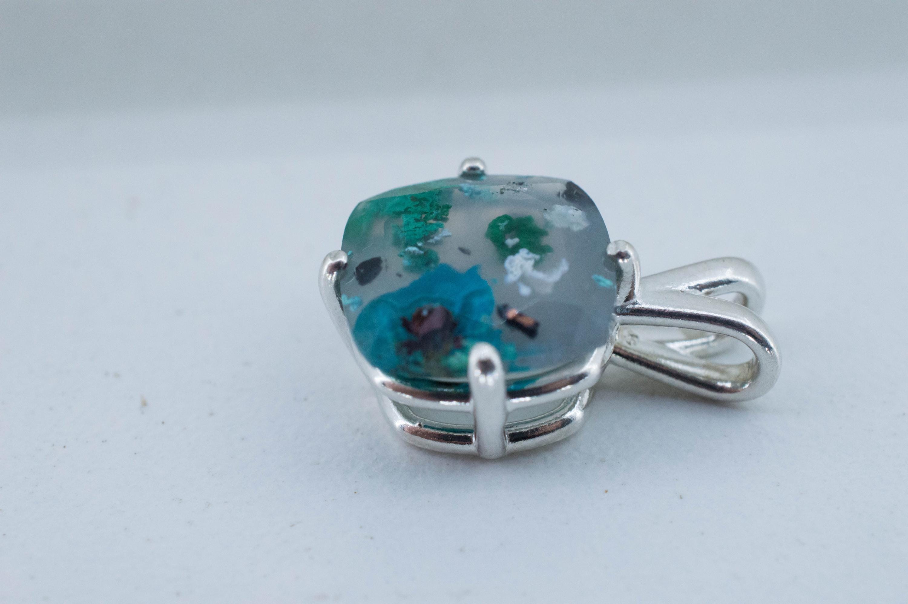 Aquadite™ Pendant; Natural Untreated Indonesia Copper Chalcedony; 5.850cts - Mark Oliver Gems