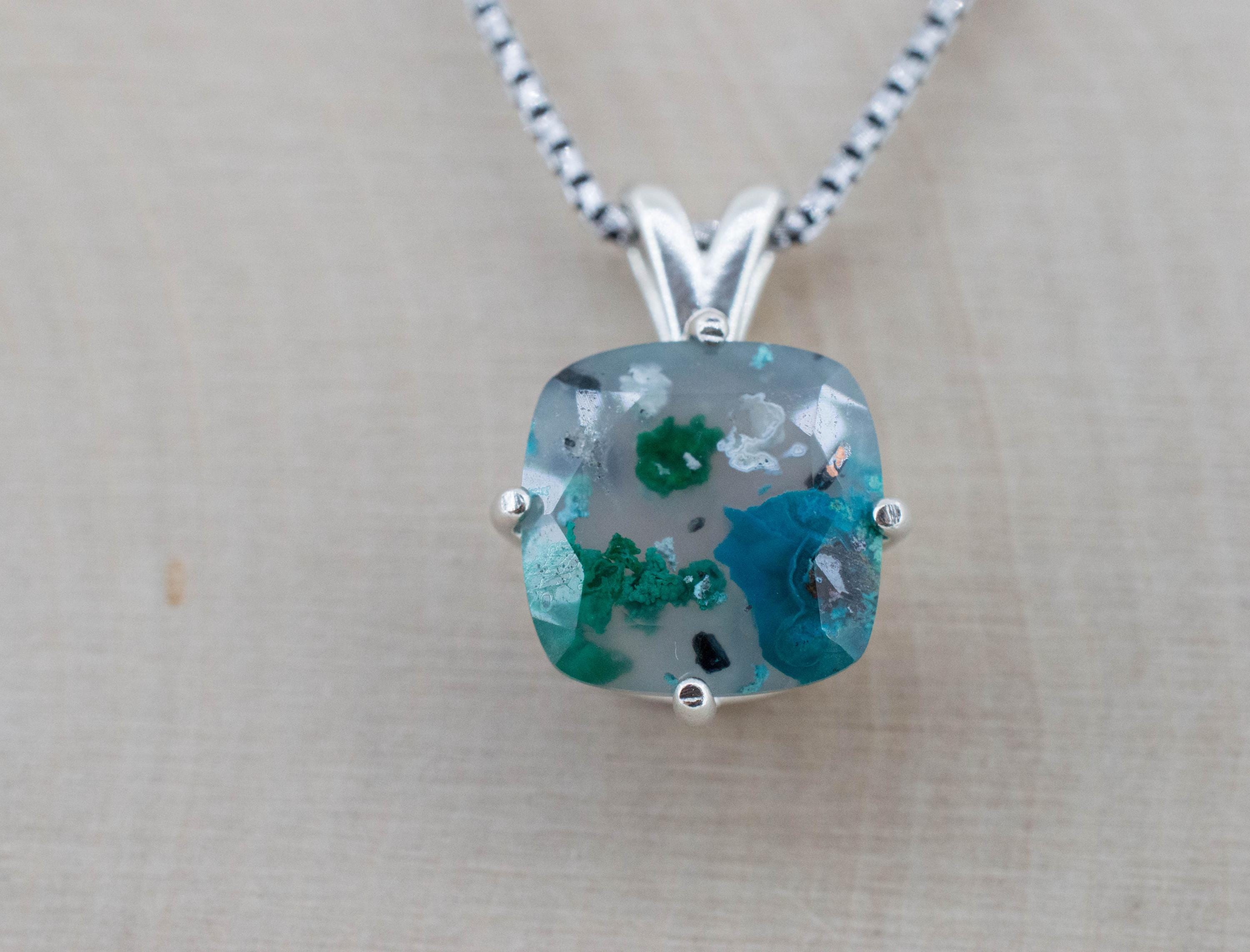 Aquadite™ Pendant; Natural Untreated Indonesia Copper Chalcedony; 5.850cts - Mark Oliver Gems