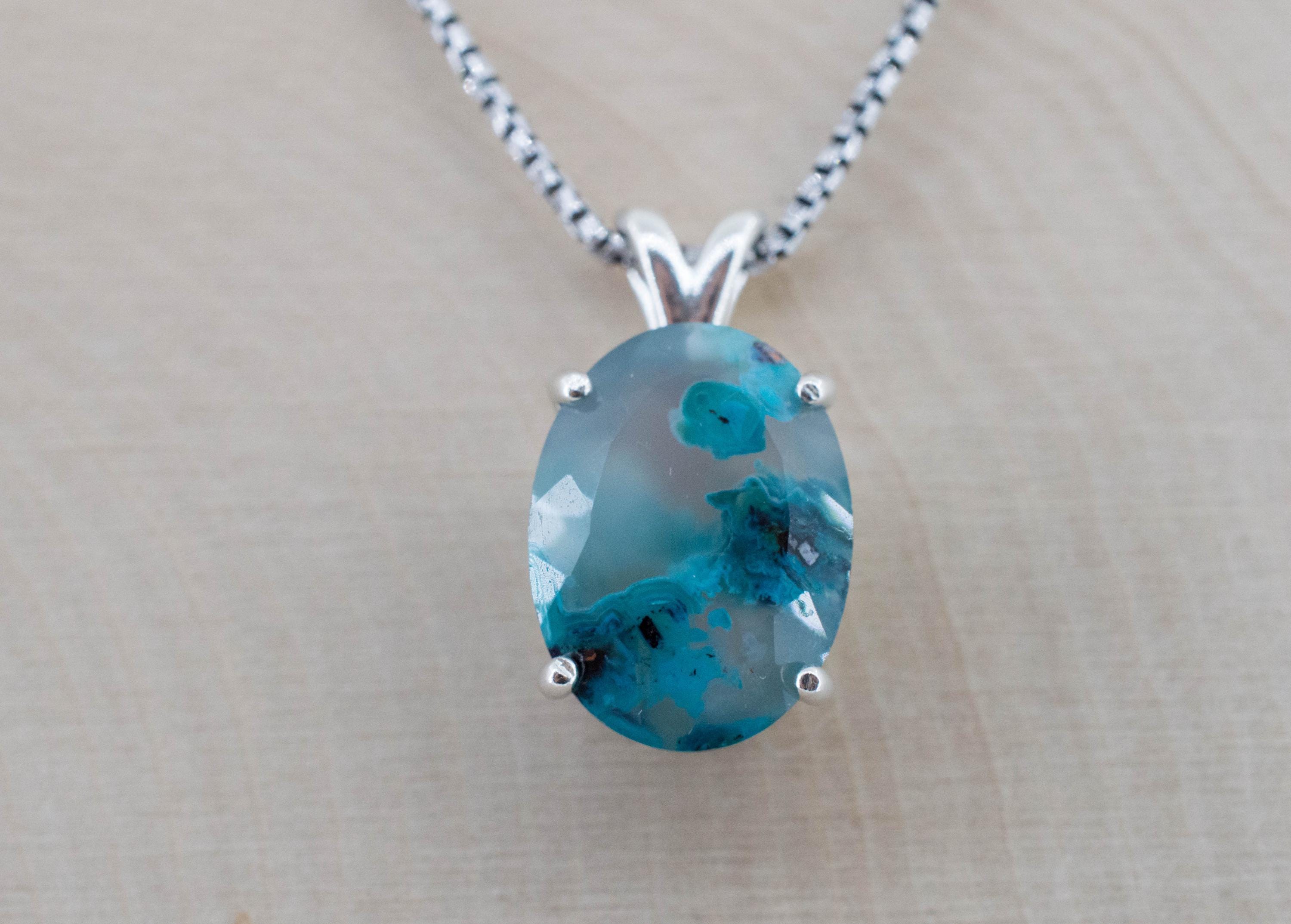 Aquadite™ Pendant; Natural Untreated Indonesia Copper Chalcedony; 7.795cts - Mark Oliver Gems