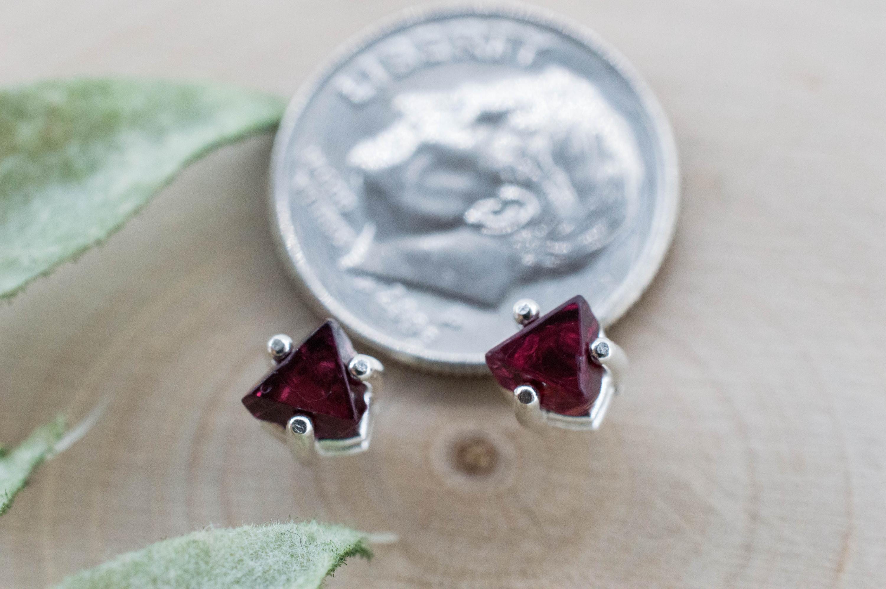 Red Spinel Earrings; Natural Untreated Burma Spinel; 1.005cts - Mark Oliver Gems