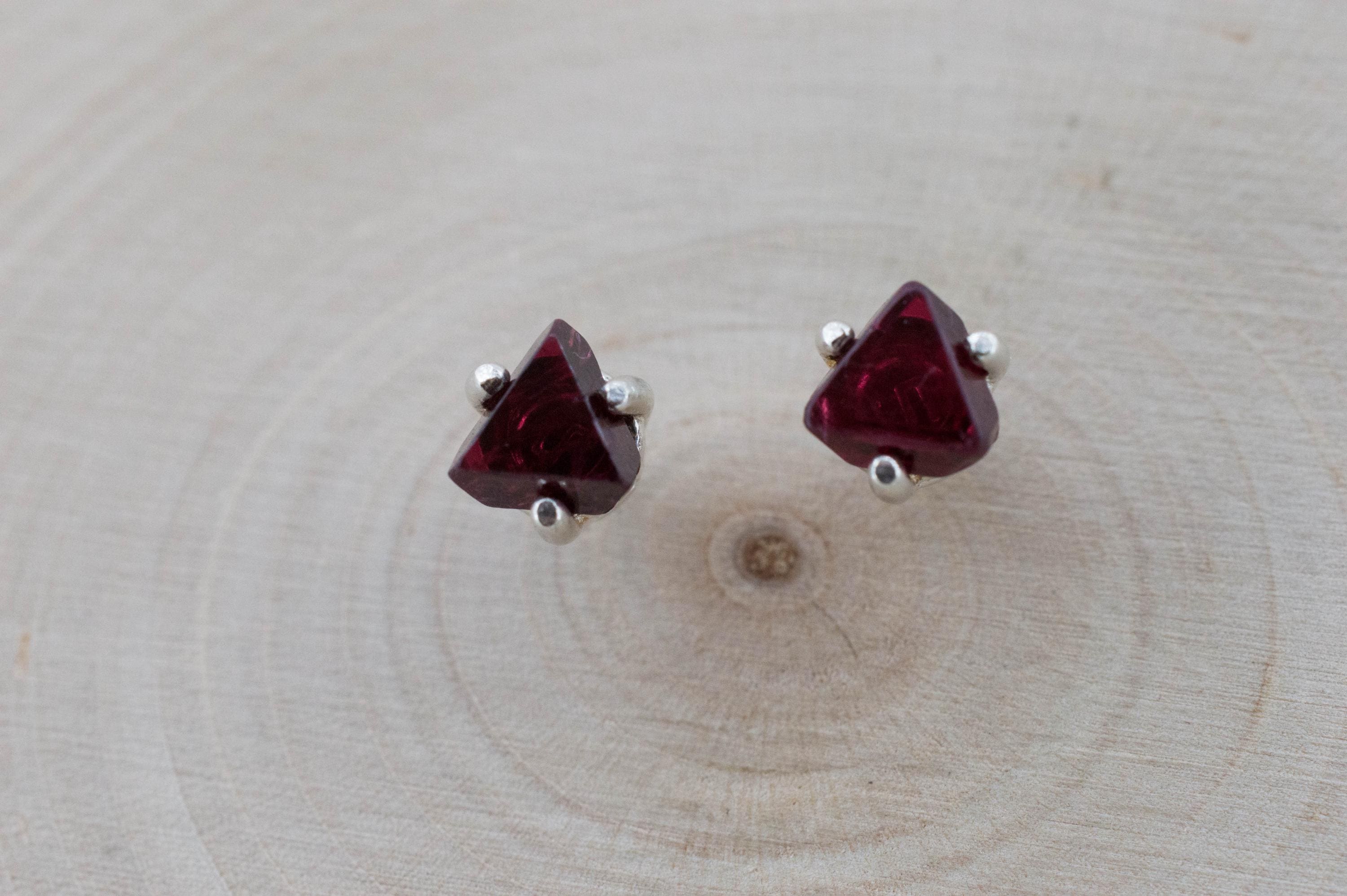 Red Spinel Earrings; Natural Untreated Burma Spinel; 1.645cts - Mark Oliver Gems